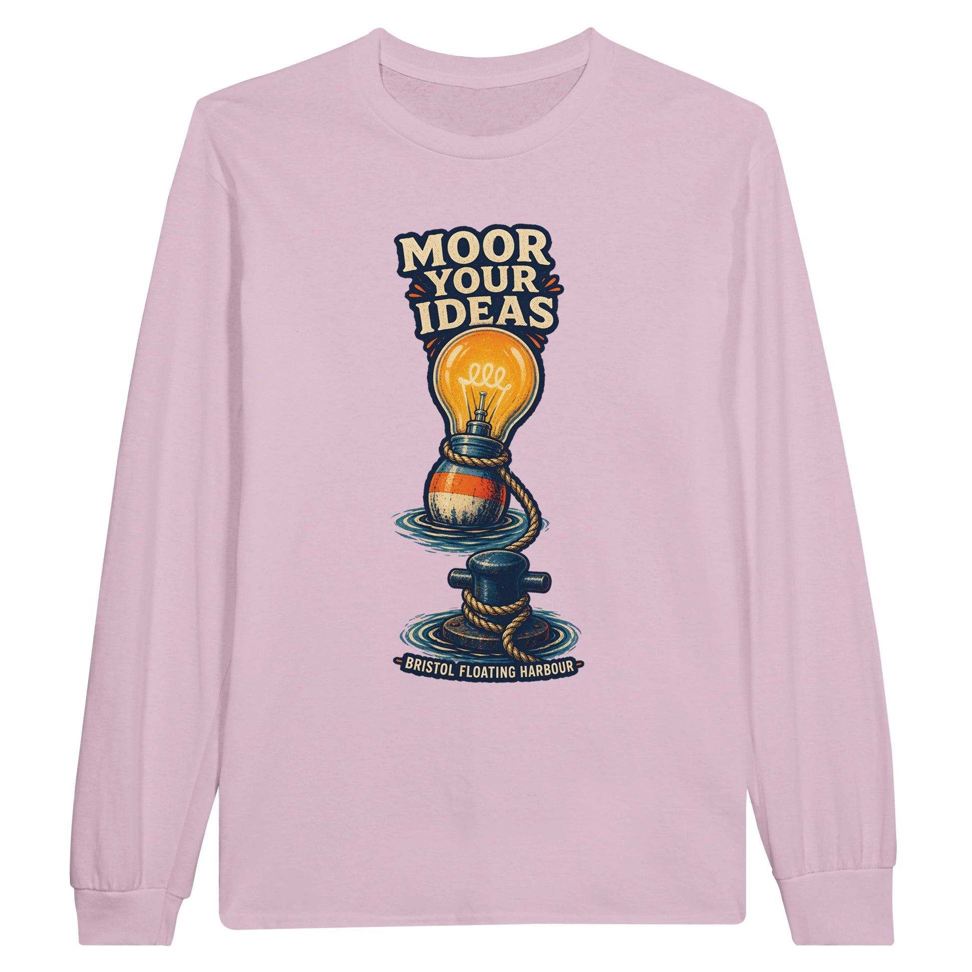 Moor Your Ideas – Bristol Floating Harbour Long-Sleeve T-shirt — product view 5