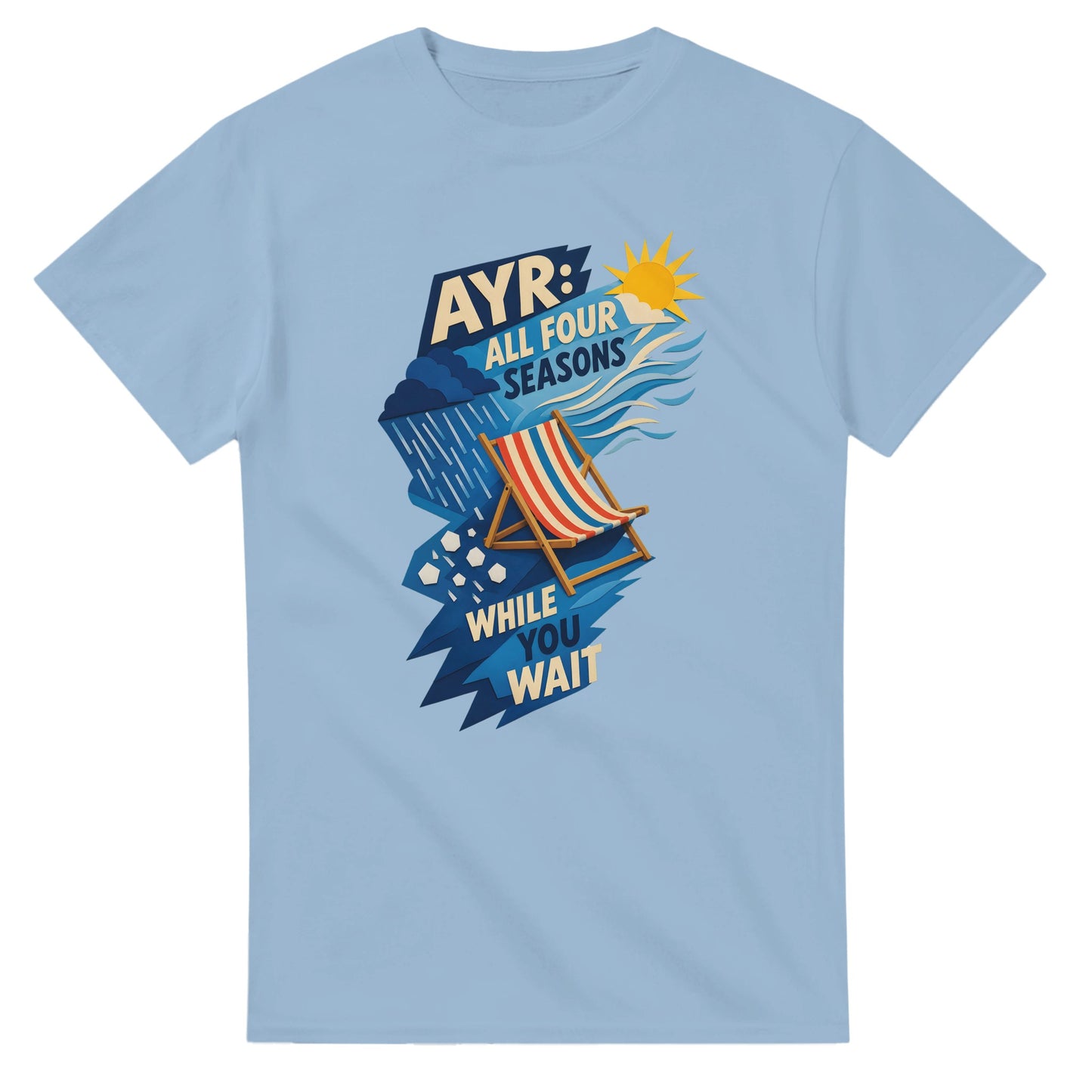 Ayr: All Four Seasons While You Wait T-shirt — product view 15