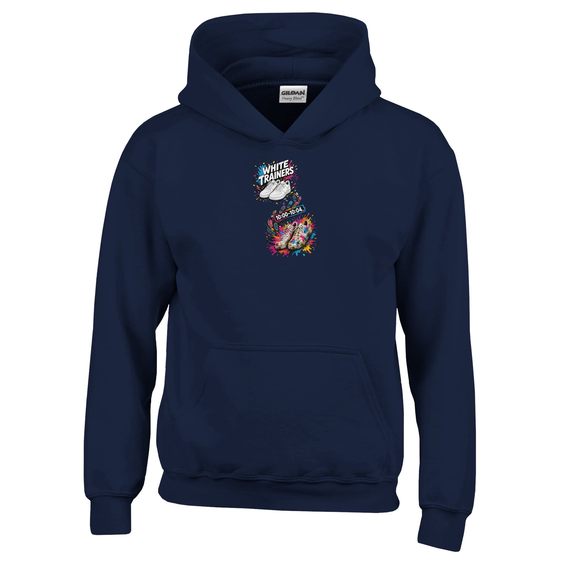 White Trainers: 10:00–10:04 Kids' Hoodie — product view 7