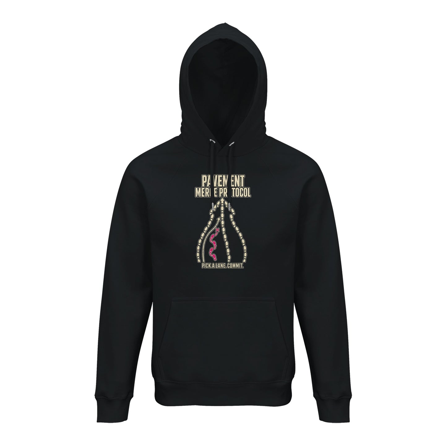 Pavement Merge Protocol — Pick a Lane Hoodie — product view 2