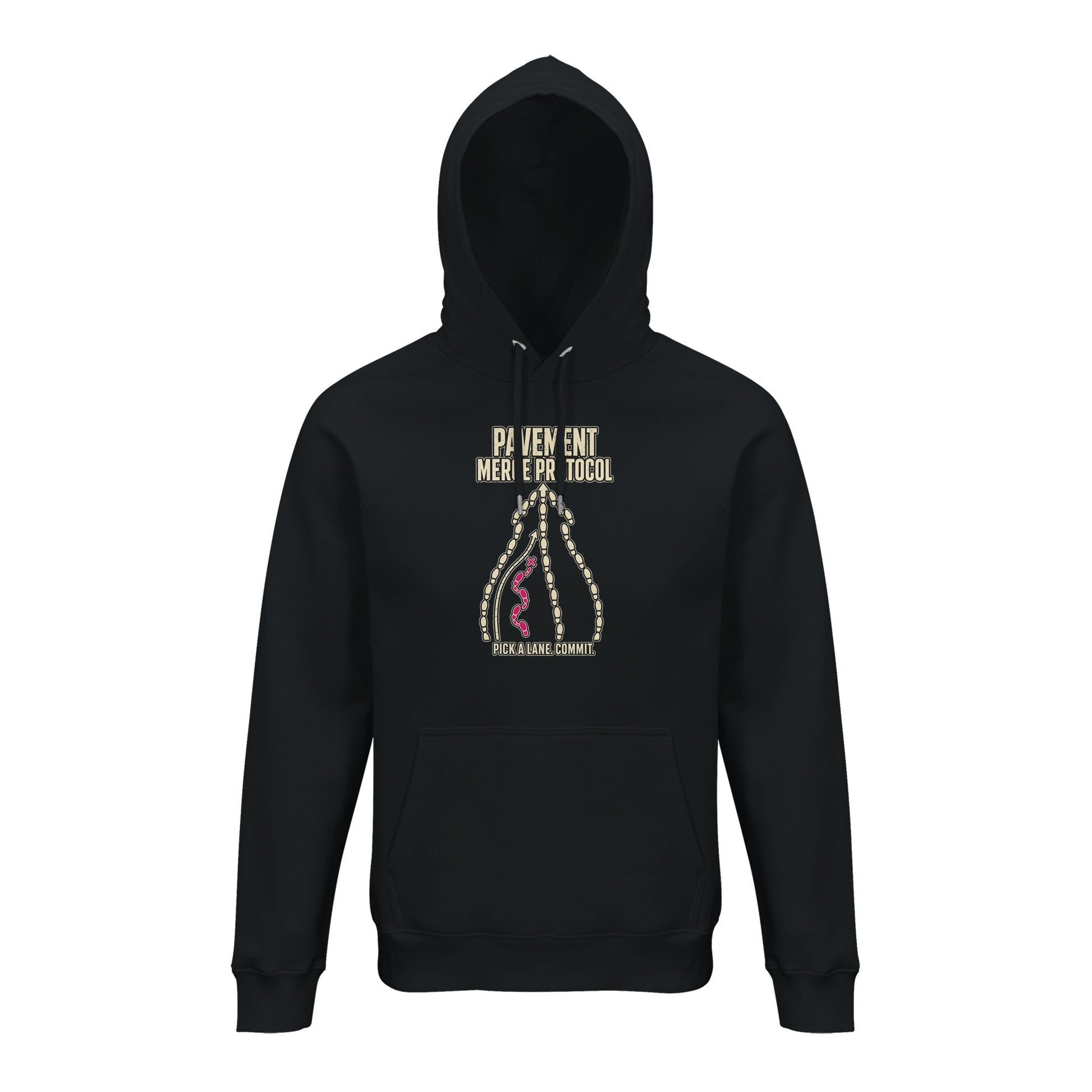 Pavement Merge Protocol — Pick a Lane Hoodie — product view 2