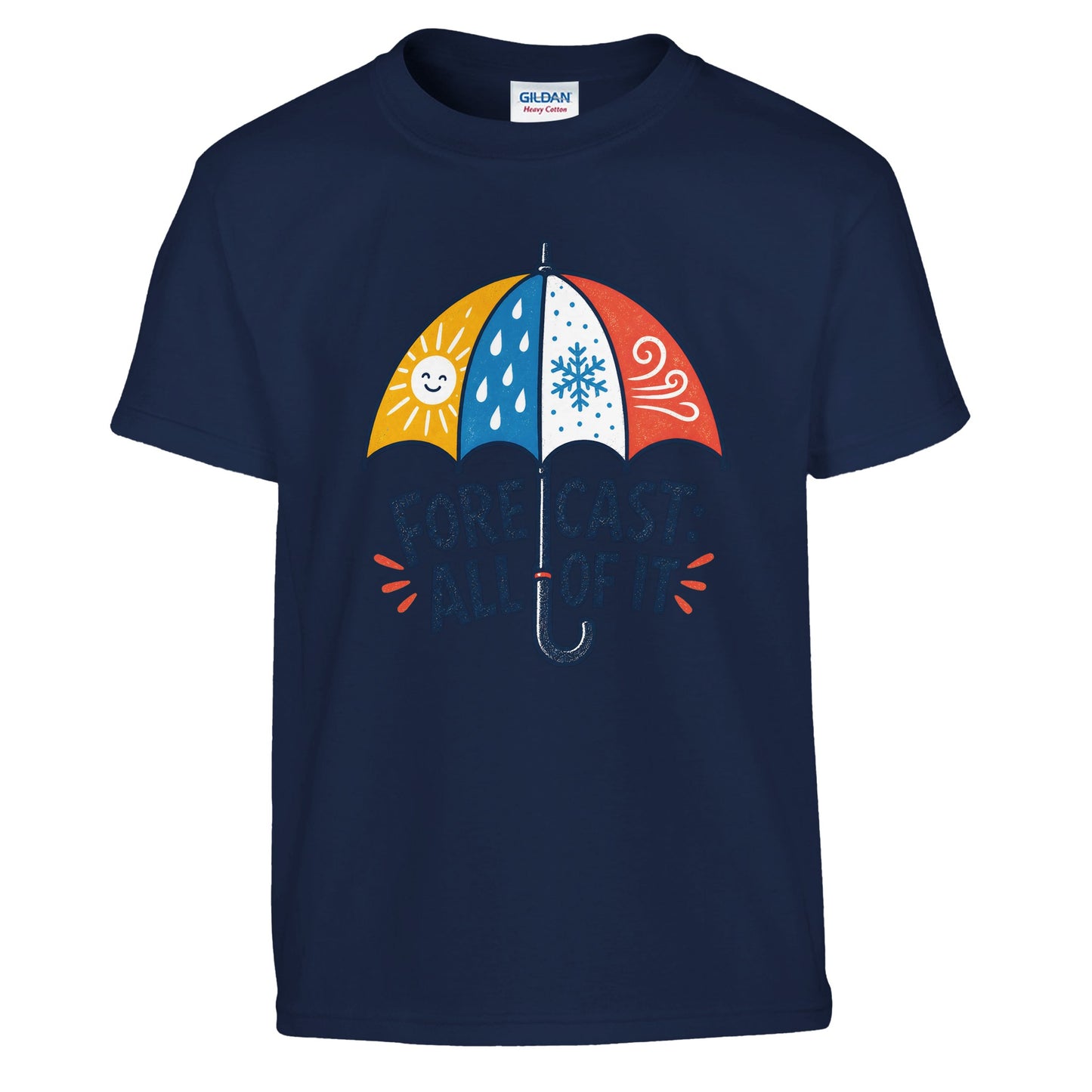 Forecast: All of It British Weather Graphic Kids' T-shirt — product view 7