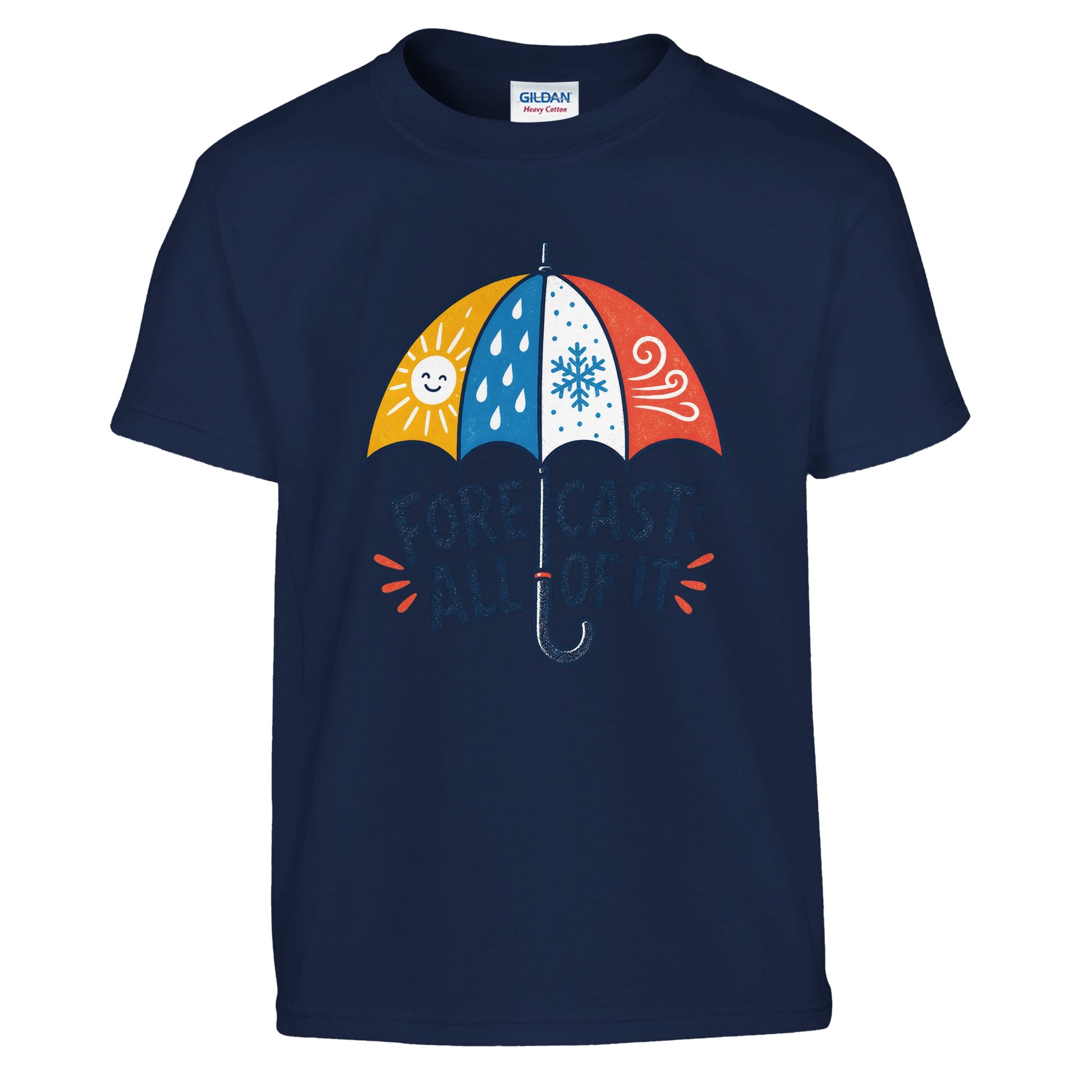 Forecast: All of It British Weather Graphic Kids' T-shirt — product view 7