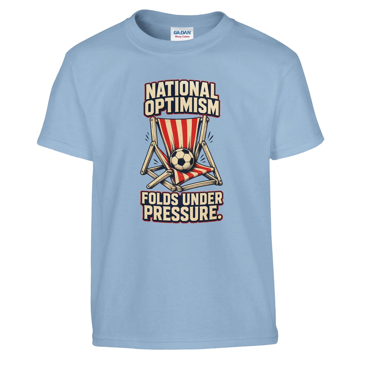 National Optimism Folds Under Pressure Football Kids' T-shirt — product view 3