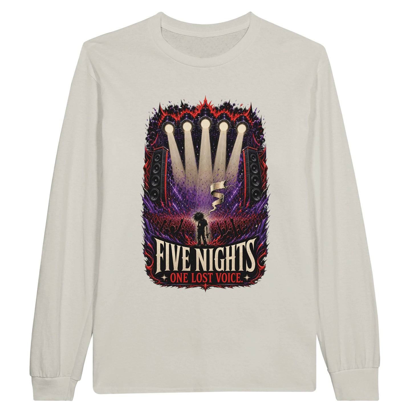 Five Nights, One Lost Voice Long-Sleeve T-shirt — product view 4