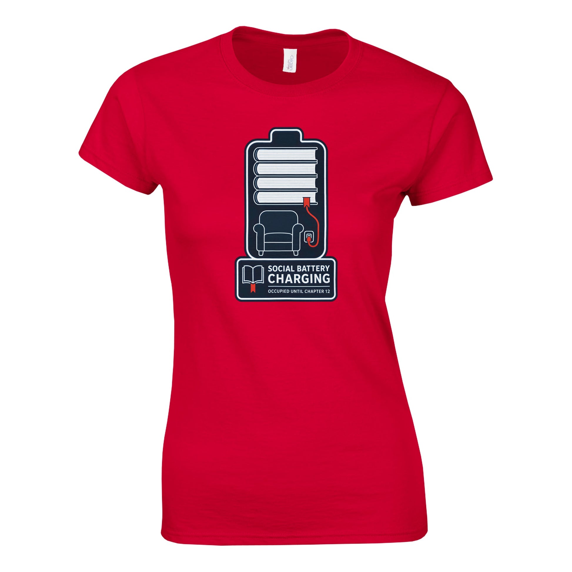 Social Battery Charging Women's T-shirt — product view 8