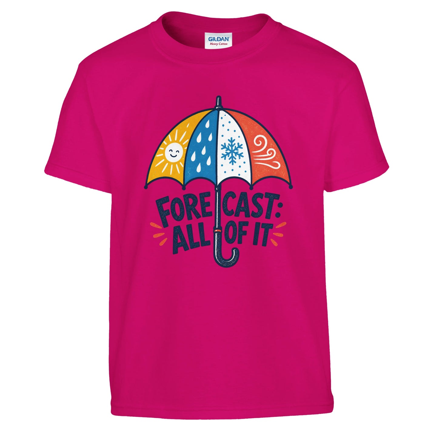 Forecast: All of It British Weather Graphic Kids' T-shirt — product view 11