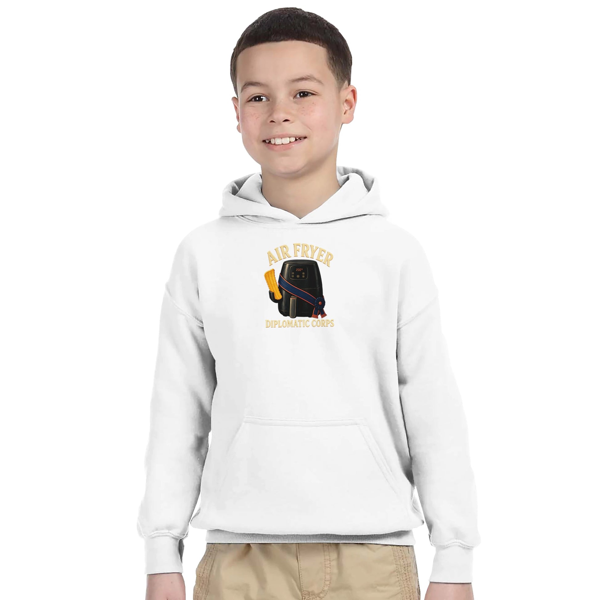 Air Fryer Diplomatic Corps Kids' Hoodie — product view 14