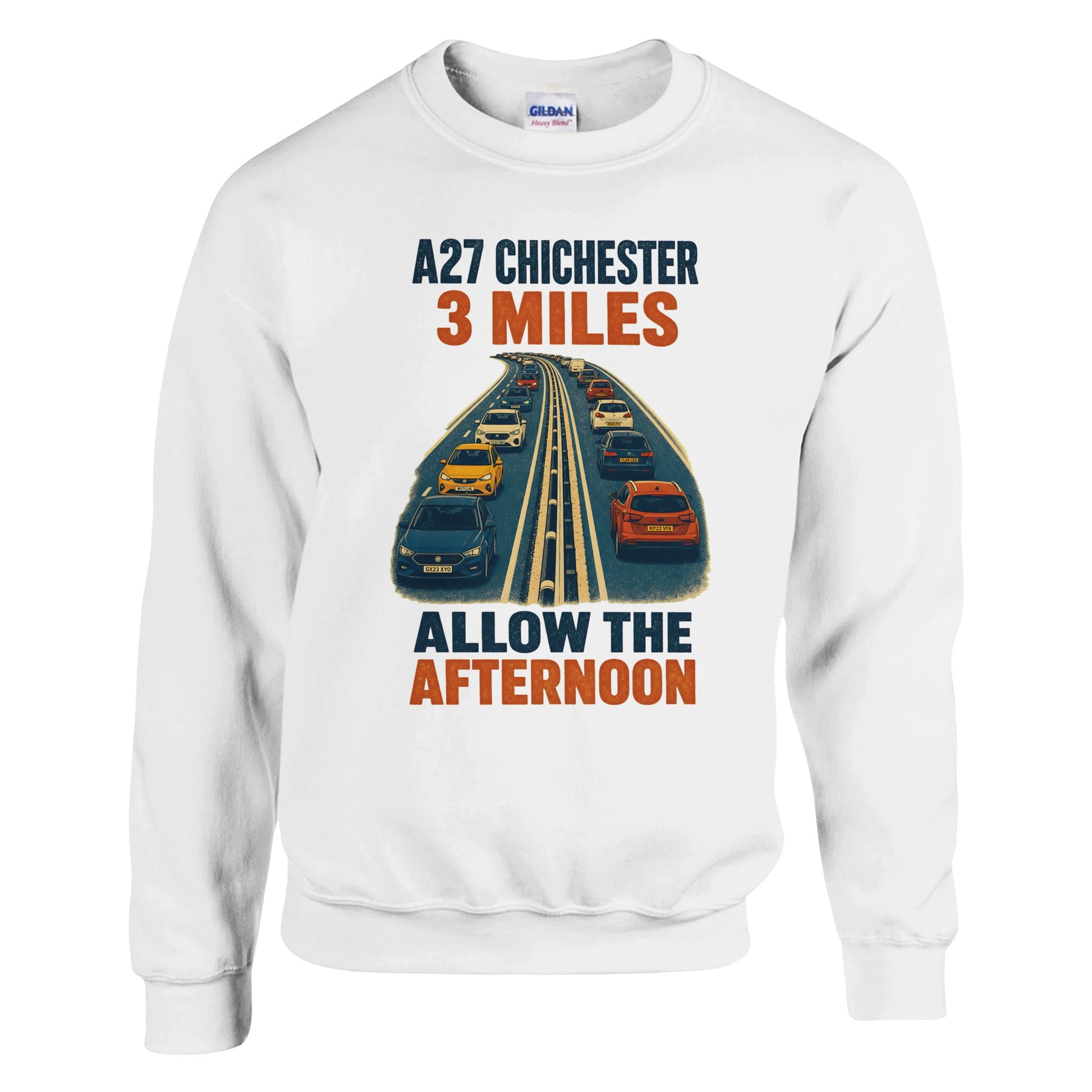 A27 Chichester – 3 Miles, Allow the Afternoon Sweatshirt — product view 1