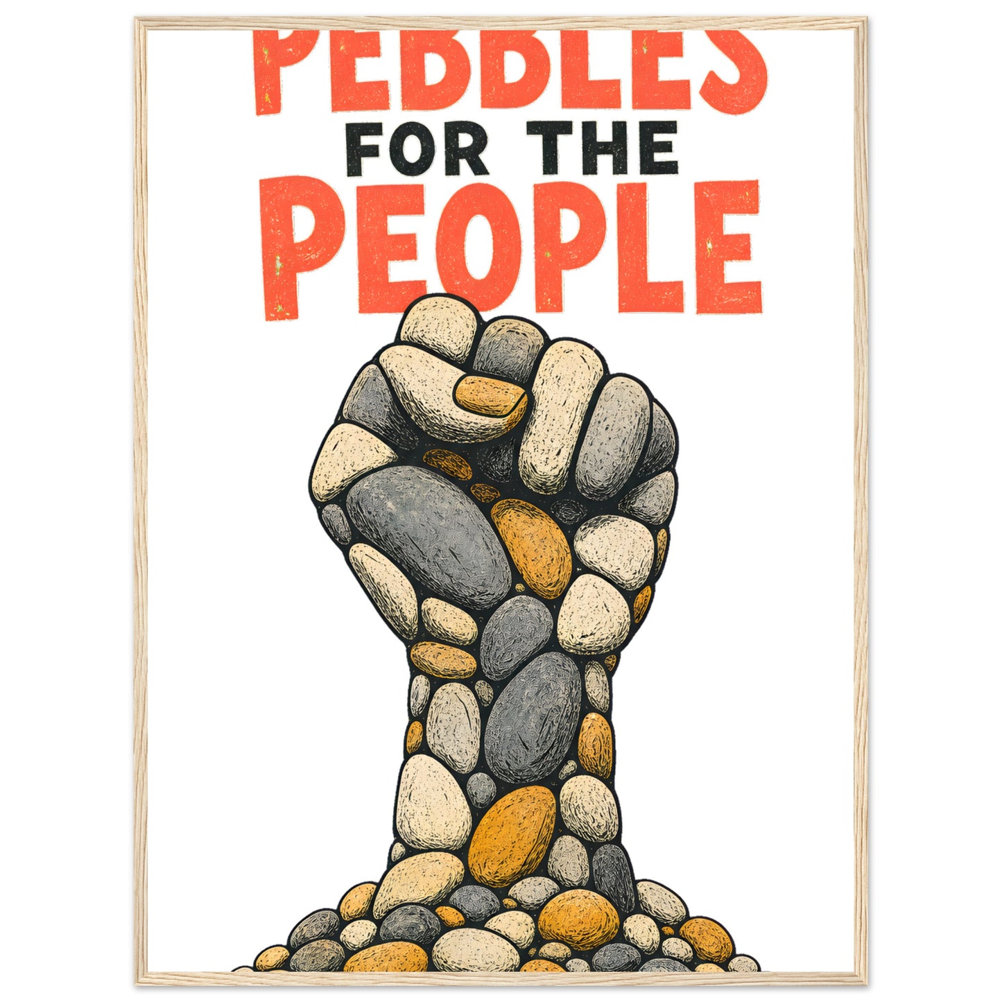 Pebbles for the People Graphic Framed Wall Art — product view 5