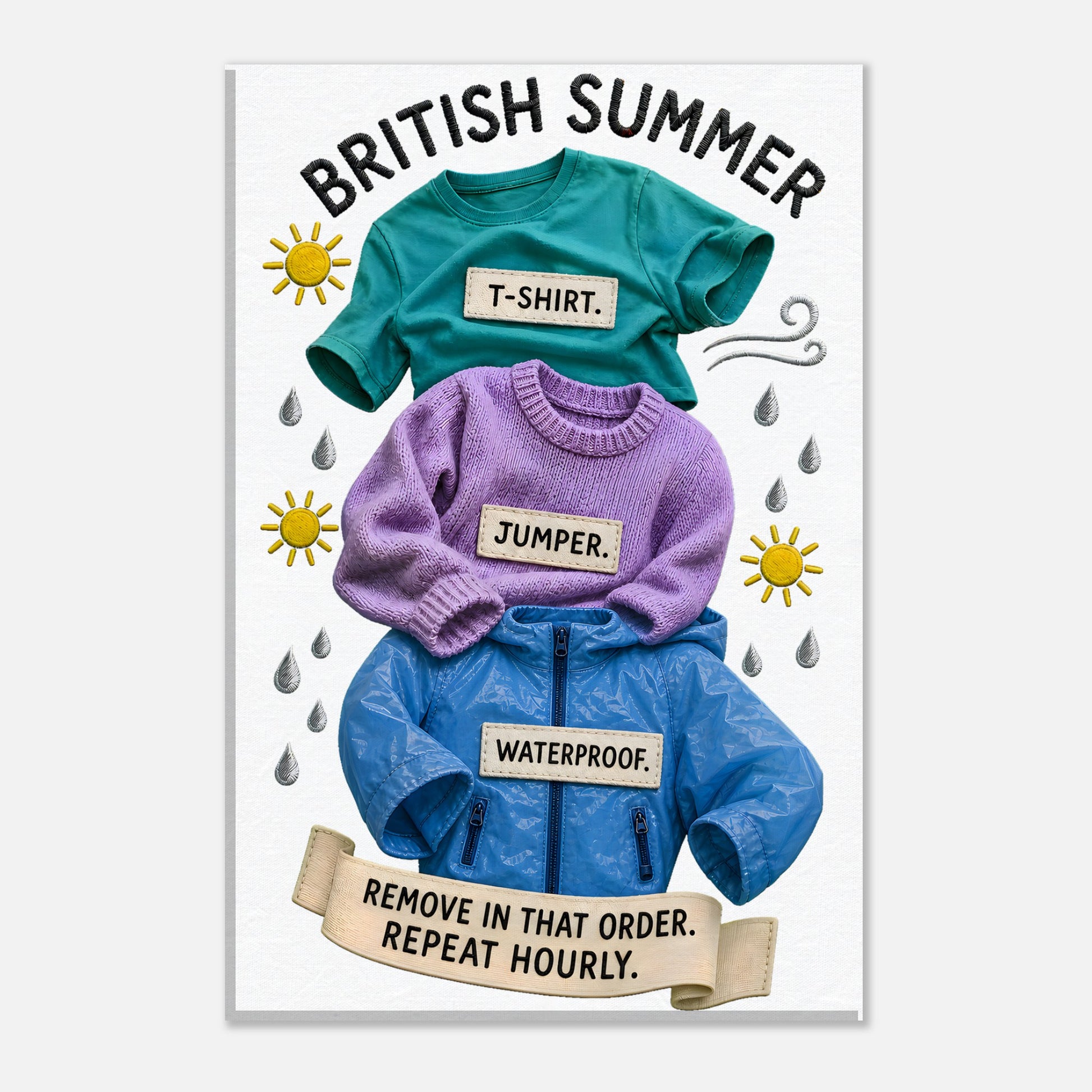 British Summer: Repeat Layers Hourly Canvas — product view 1