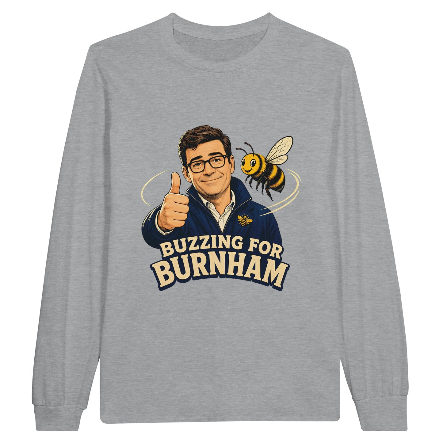 Buzzing for Burnham Long-Sleeve T-shirt — product view 6