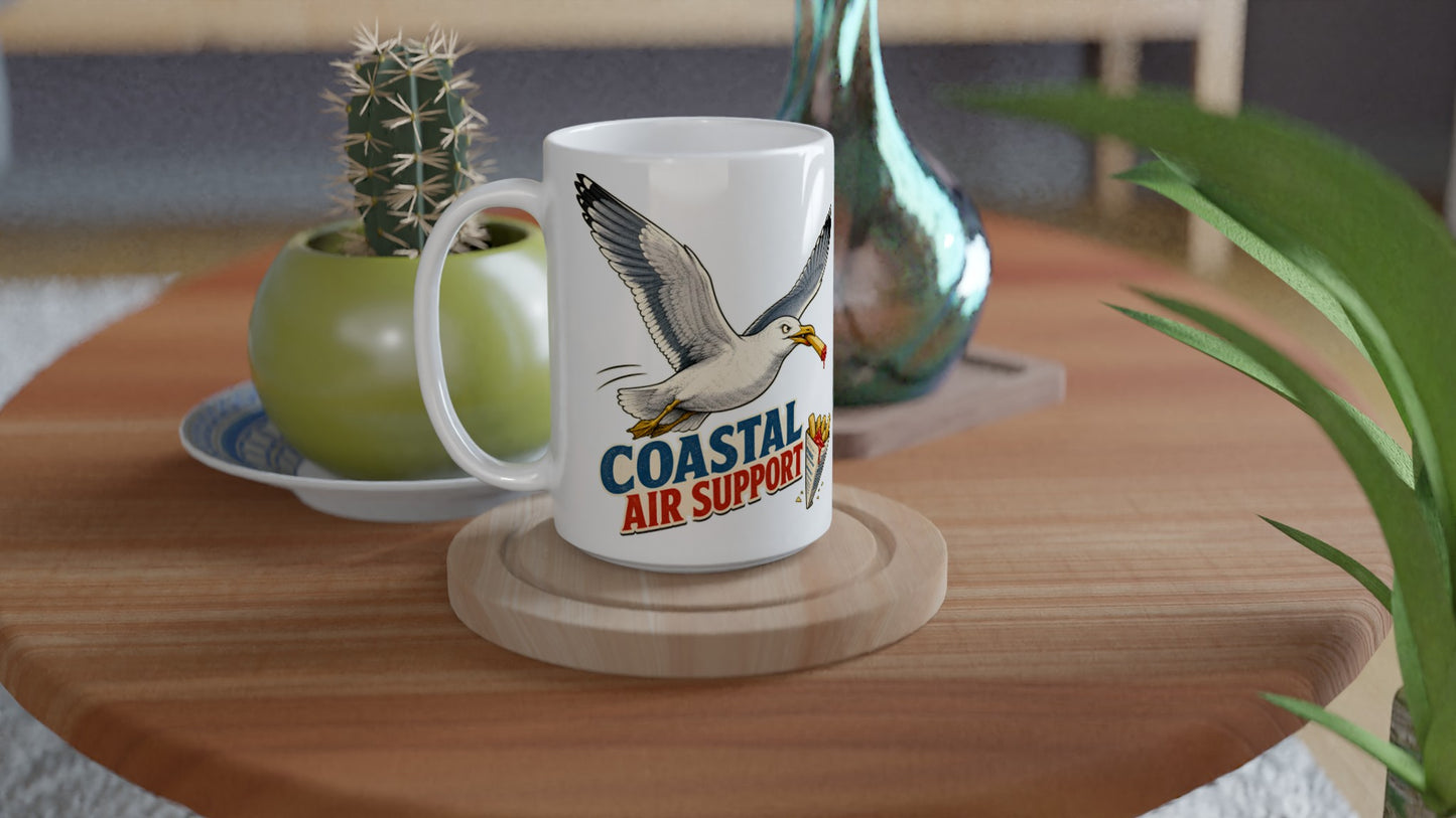 Coastal Air Support Seagull Graphic Large Mug — product view 4