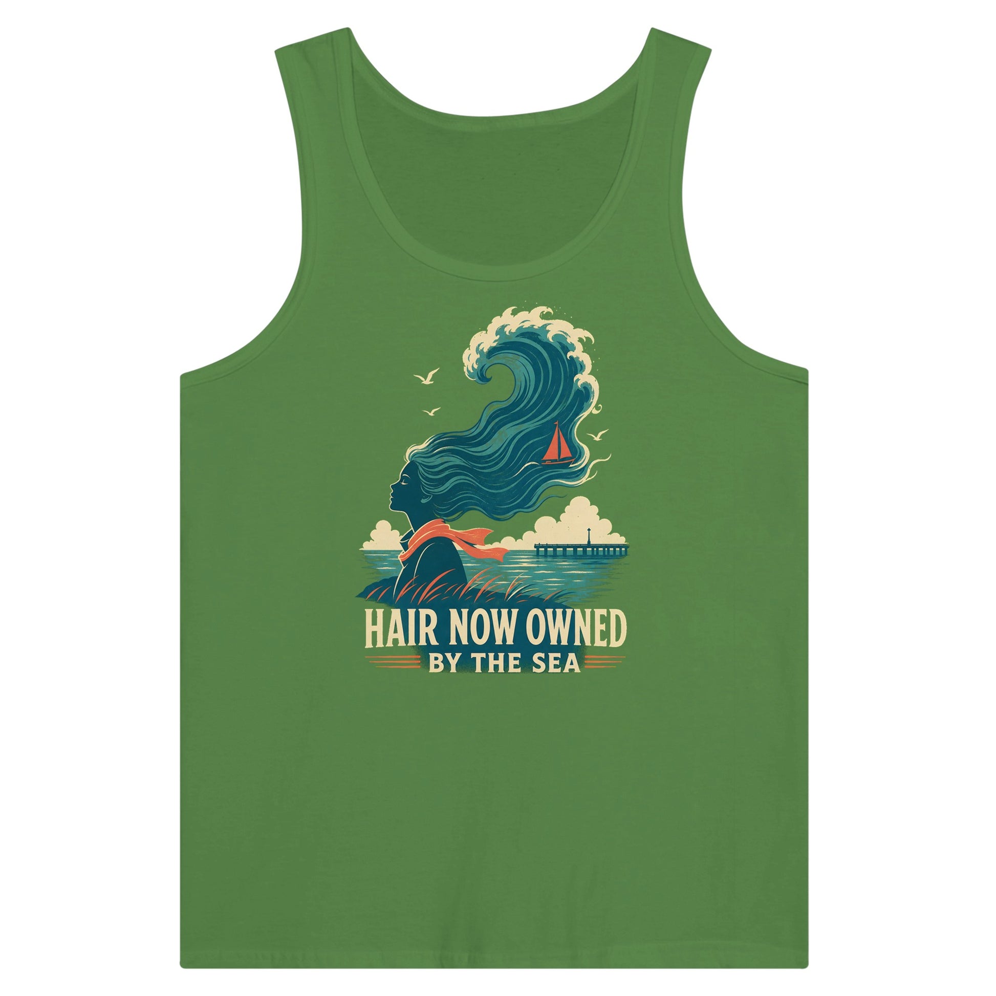 Hair Now Owned by the Sea Premium Unisex Tank Top — product view 13