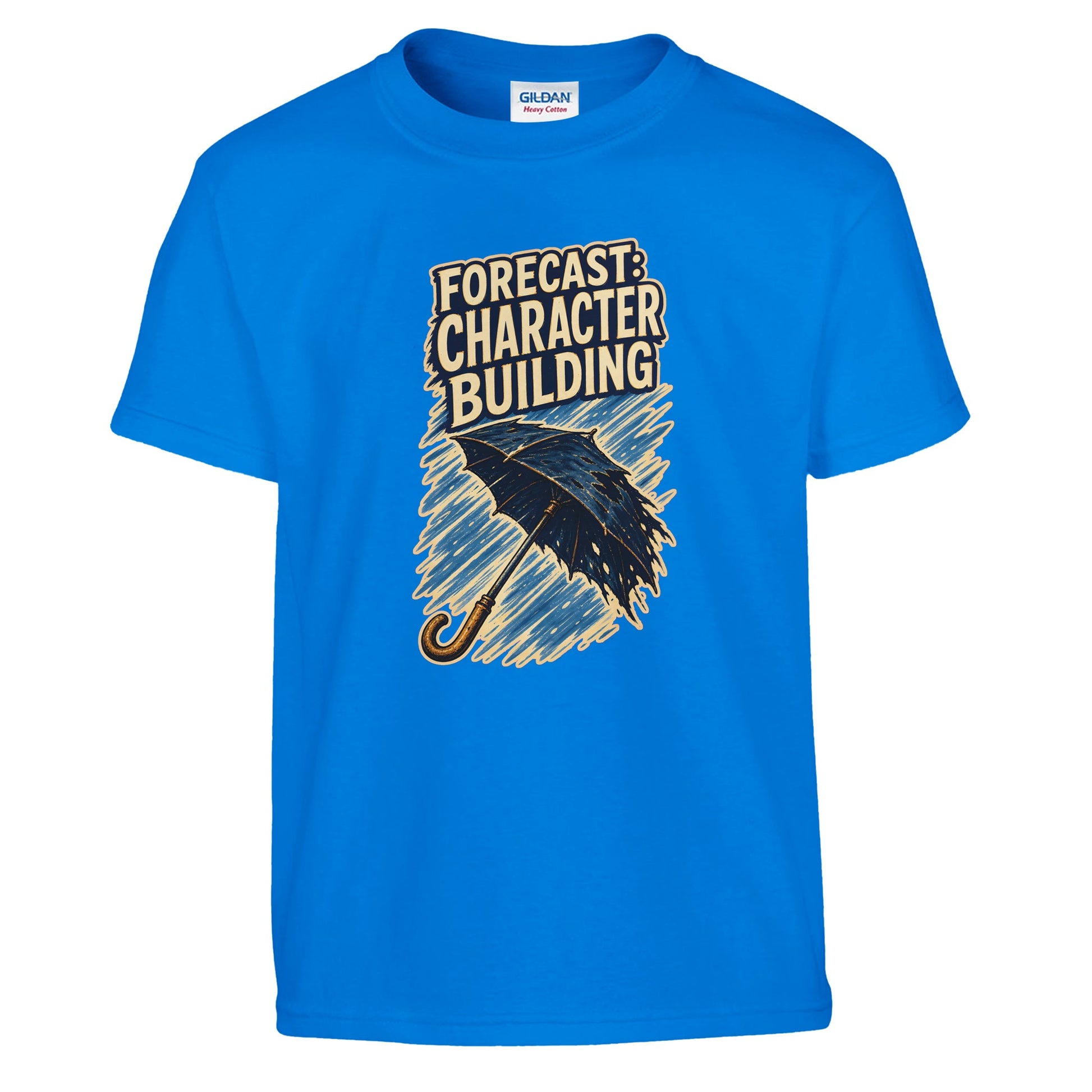 Forecast: Character Building – British Weather Kids' T-shirt — product view 14