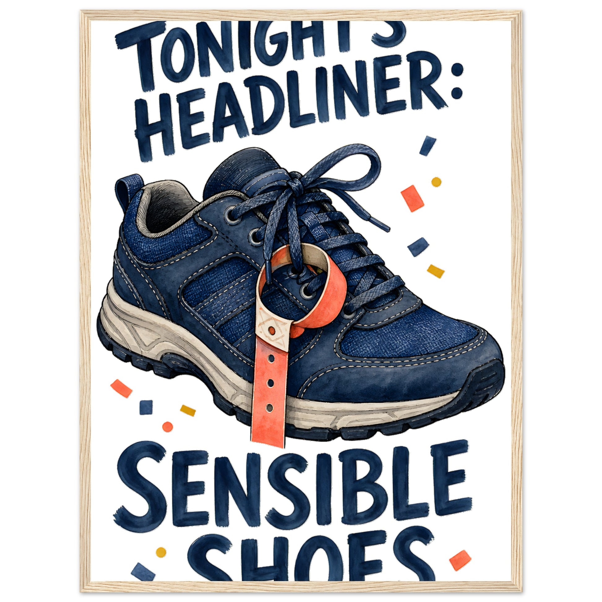 Tonight's Headliner: Sensible Shoes Concert Framed Wall Art — product view 9
