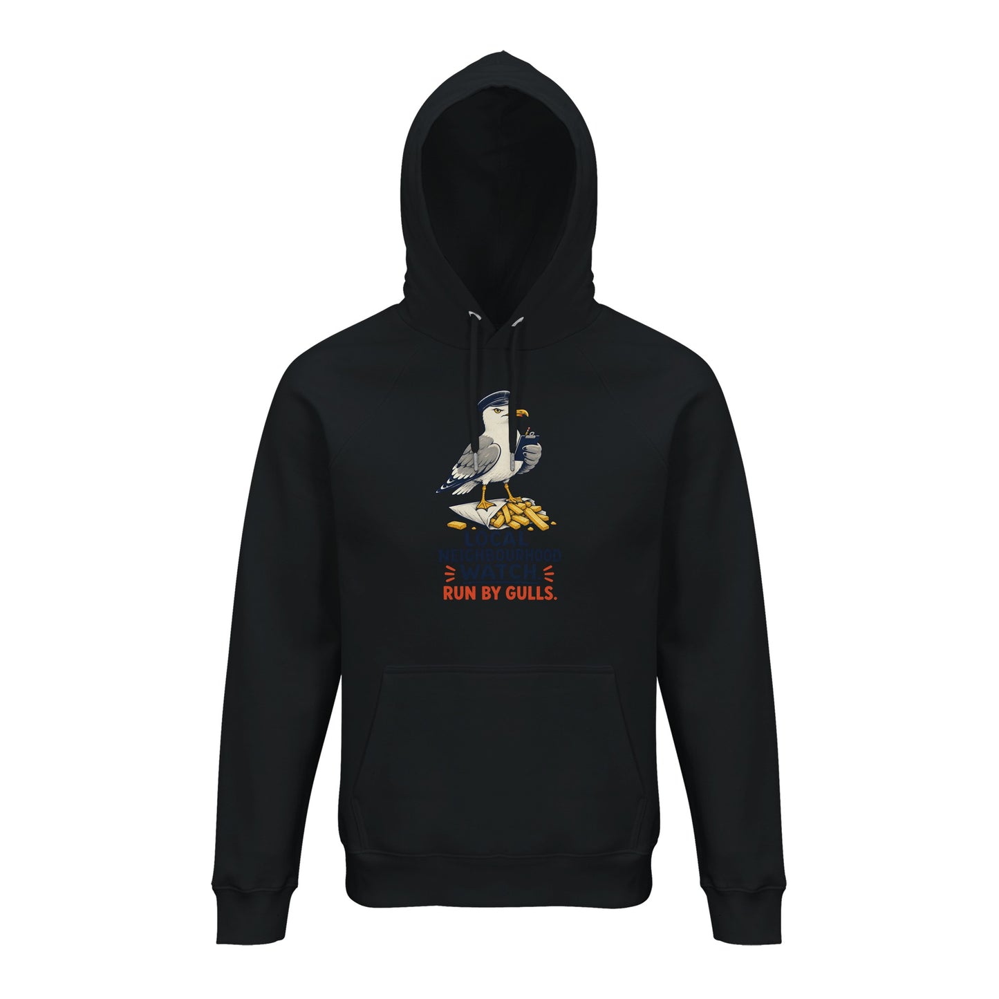 Local Neighbourhood Watch: Run by Gulls Hoodie — product view 2