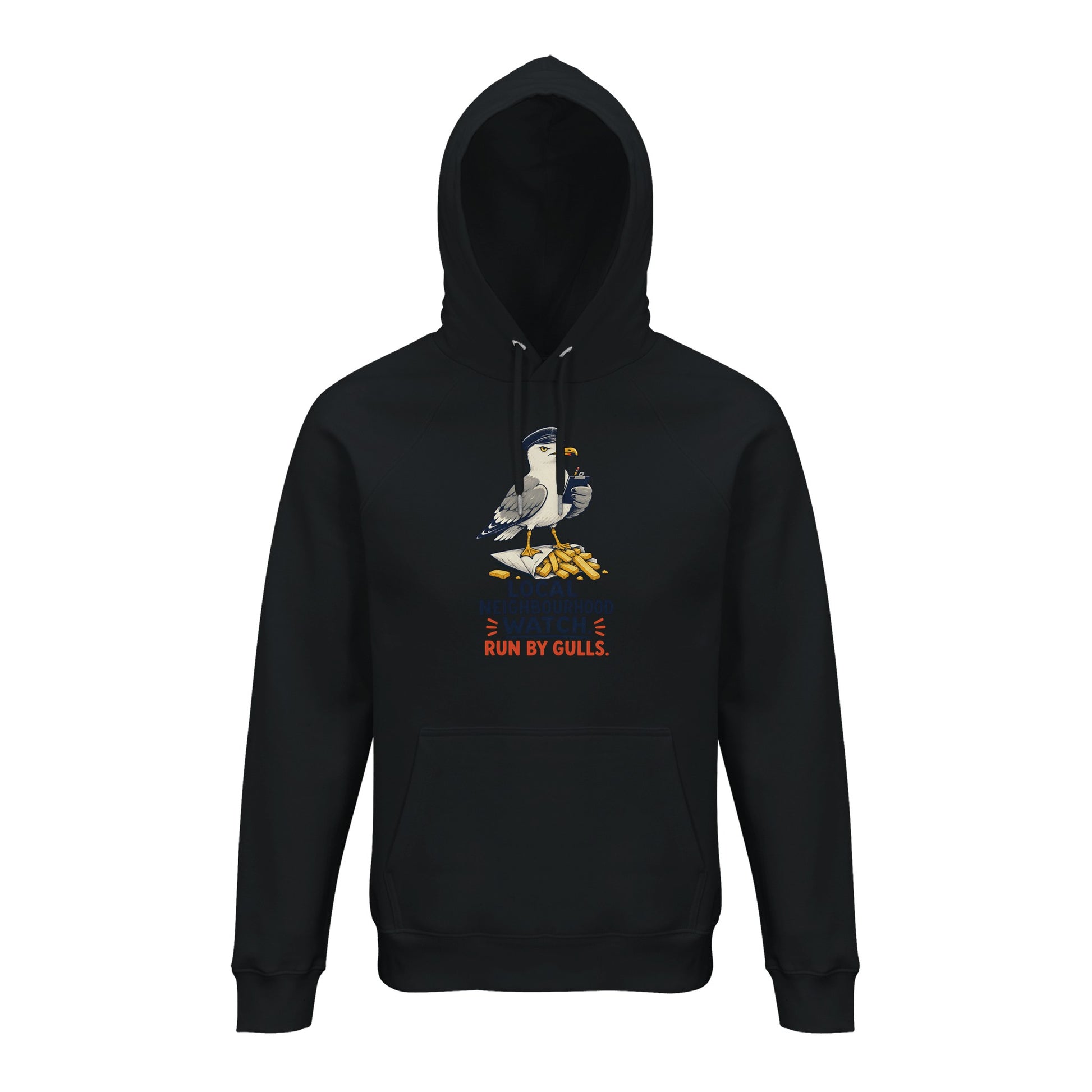 Local Neighbourhood Watch: Run by Gulls Hoodie — product view 2