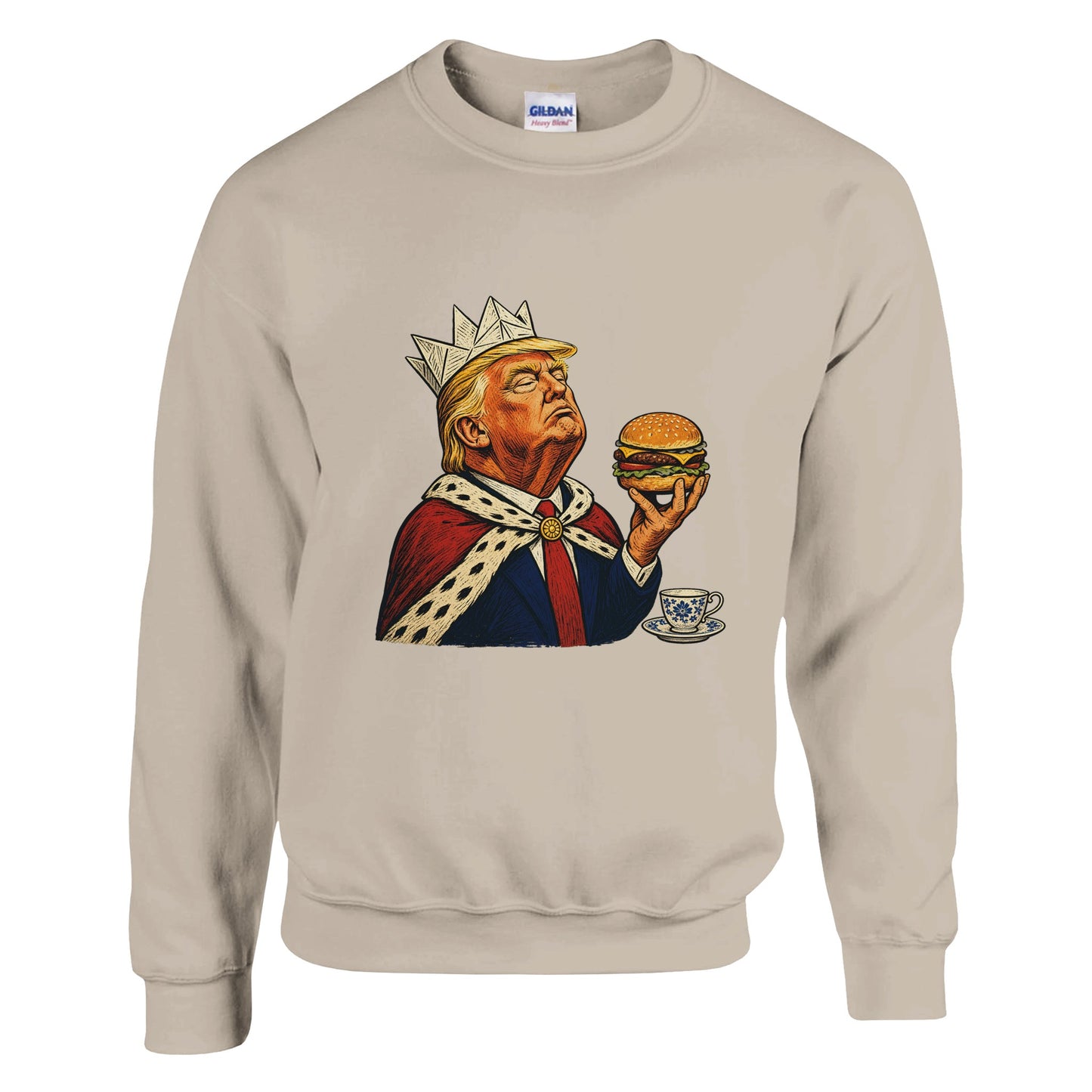 The Very Temporary Monarch — Trump Satire Sweatshirt — product view 6