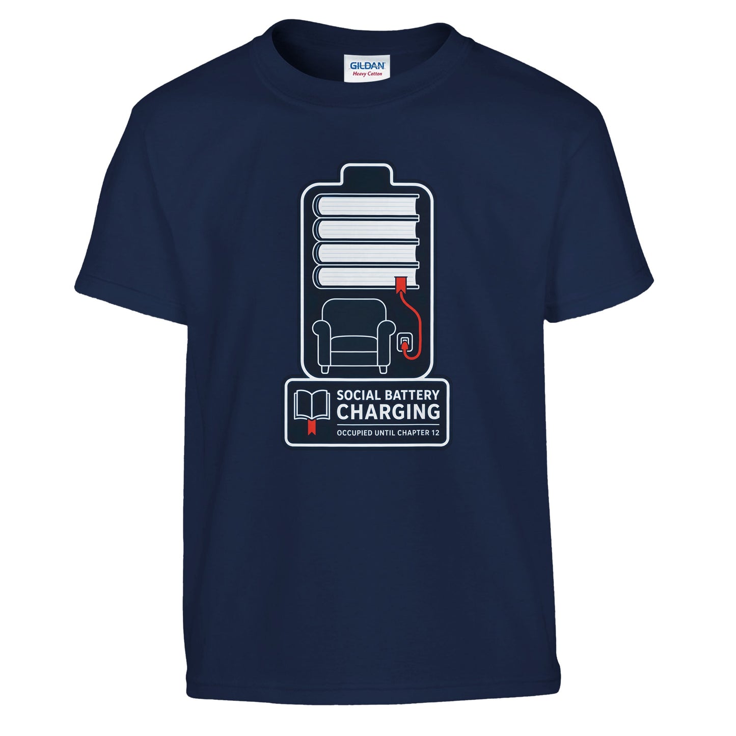 Social Battery Charging Kids' T-shirt — product view 7