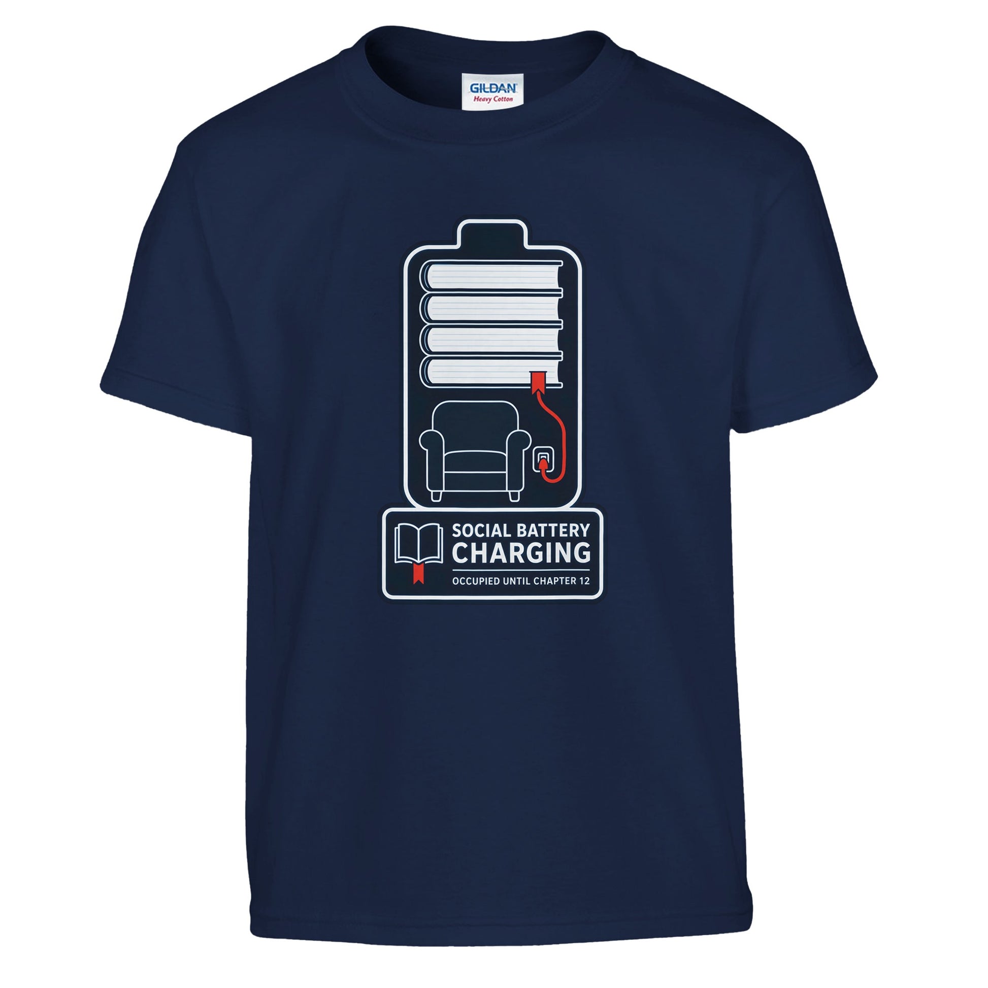 Social Battery Charging Kids' T-shirt — product view 7