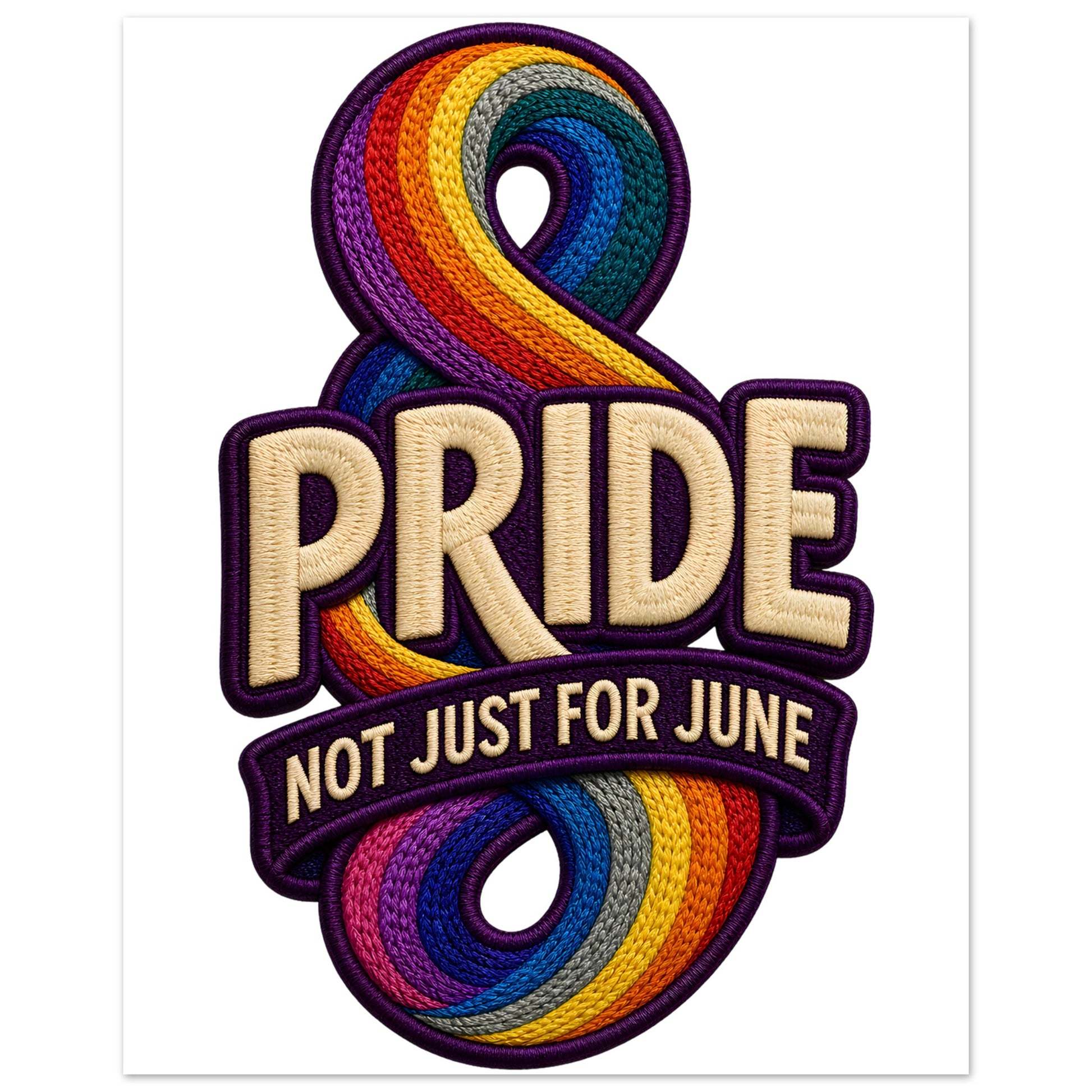 Pride: Not Just for June Aluminium Print — product view 2