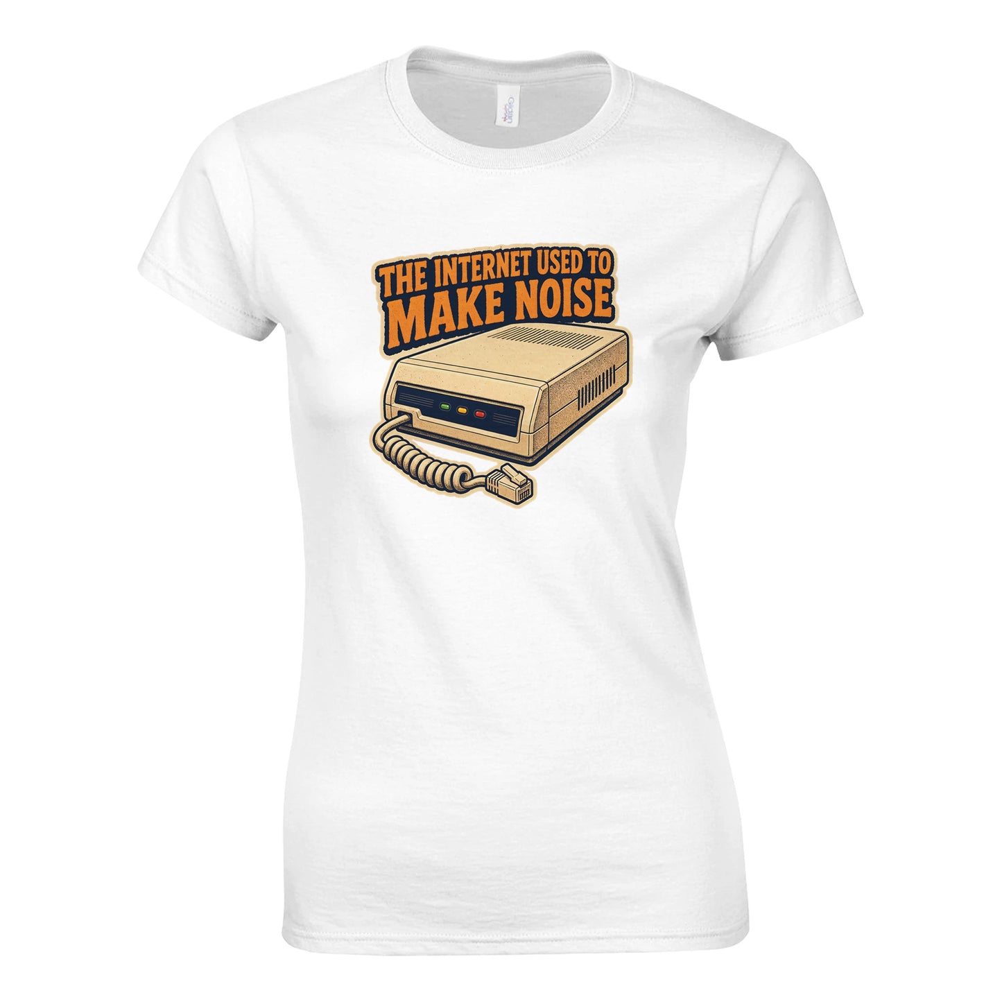The Internet Used to Make Noise Retro Tech Graphic Women's T-shirt — product view 1