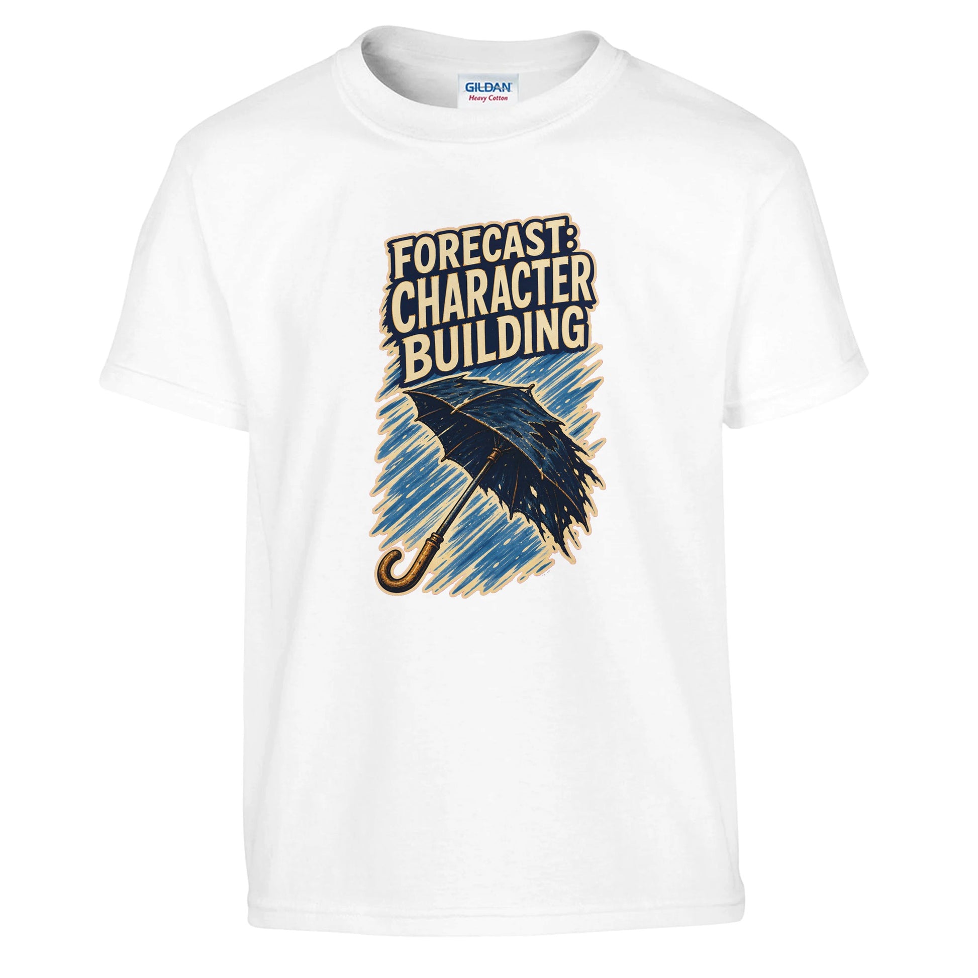 Forecast: Character Building – British Weather Kids' T-shirt — product view 1