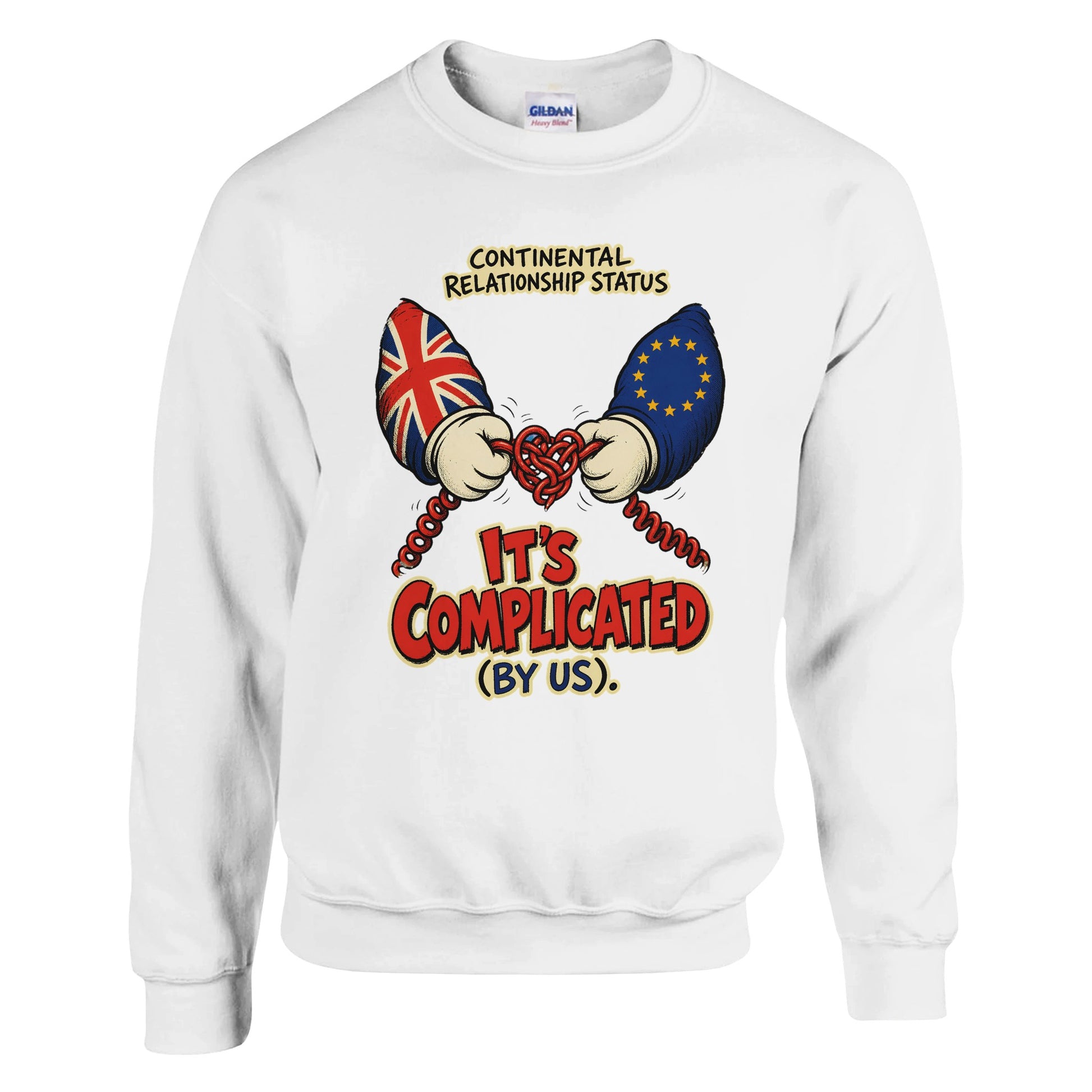It's Complicated (By Us) UK–EU 1990s Cartoon Sweatshirt — product view 1