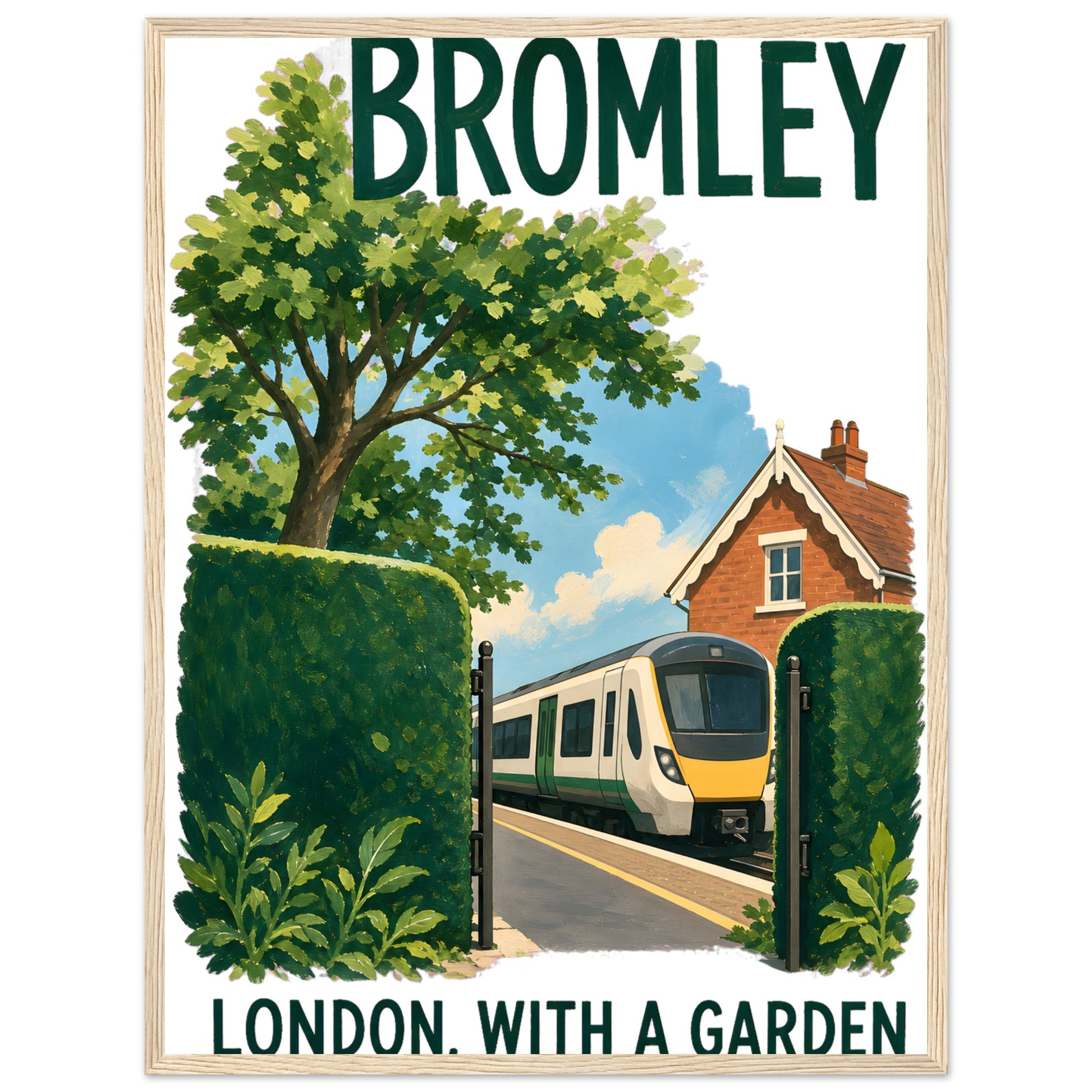 Bromley: London with a Garden Framed Wall Art — product view 9