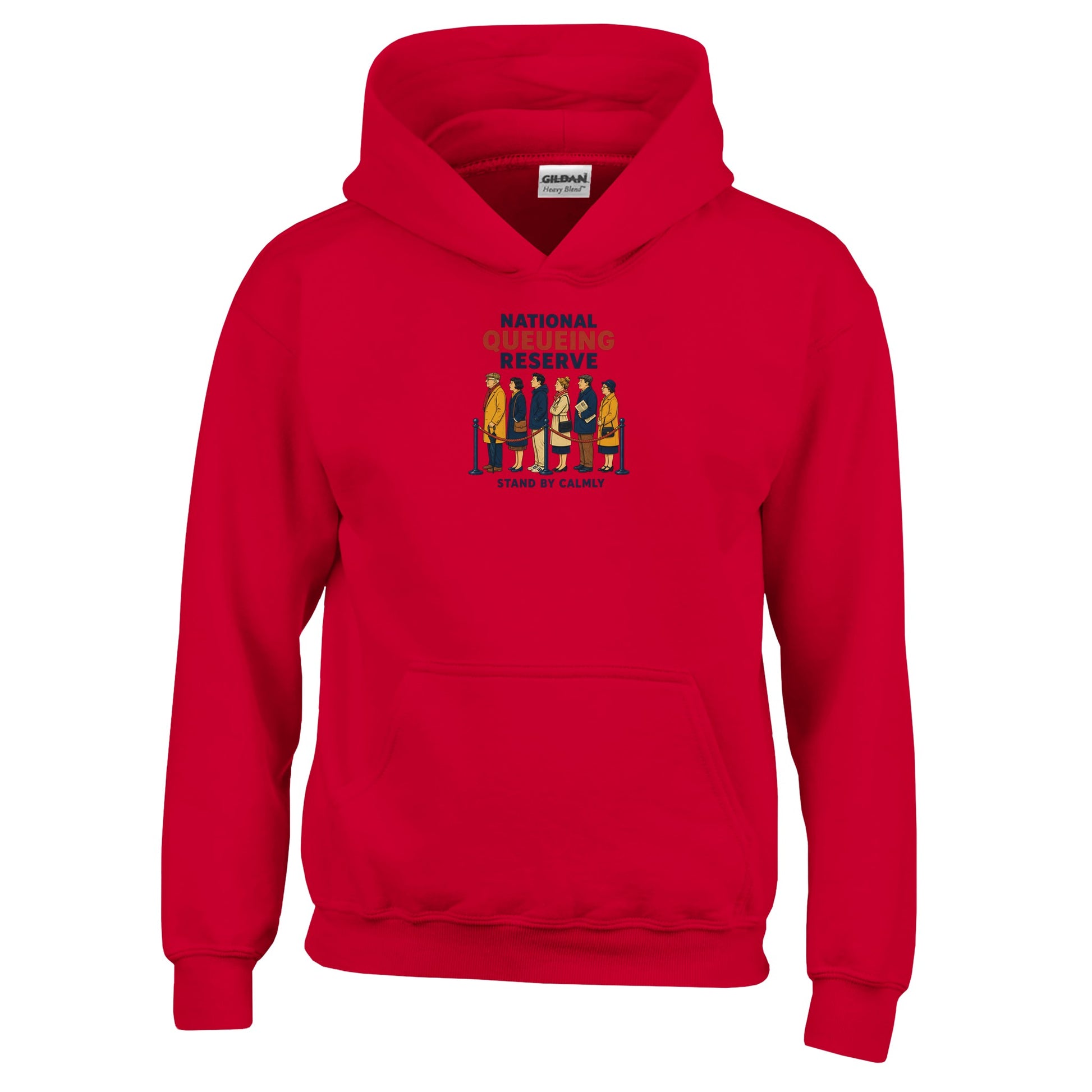 National Queueing Reserve – British Queue Graphic Kids' Hoodie — product view 6