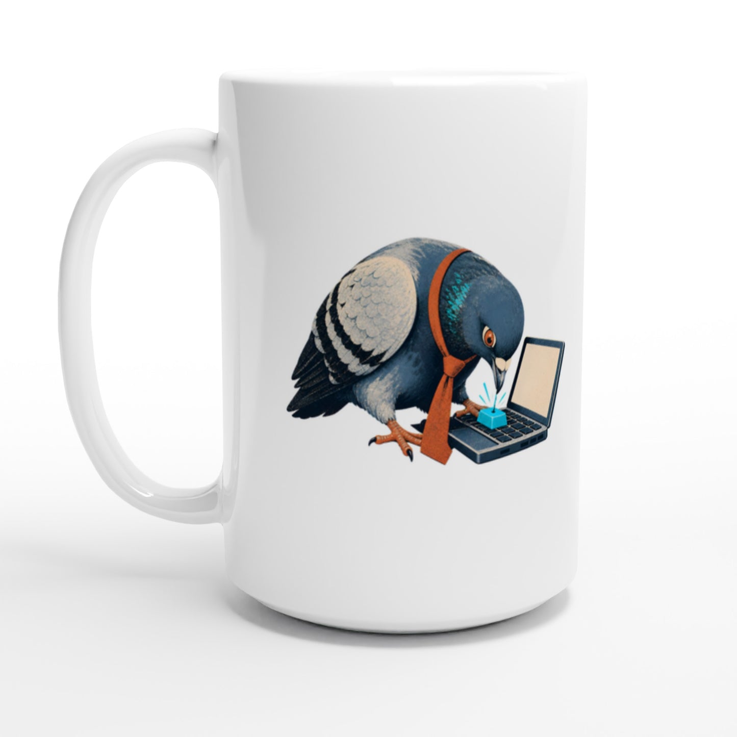 Pigeon Hits Send Large Mug — product view 1