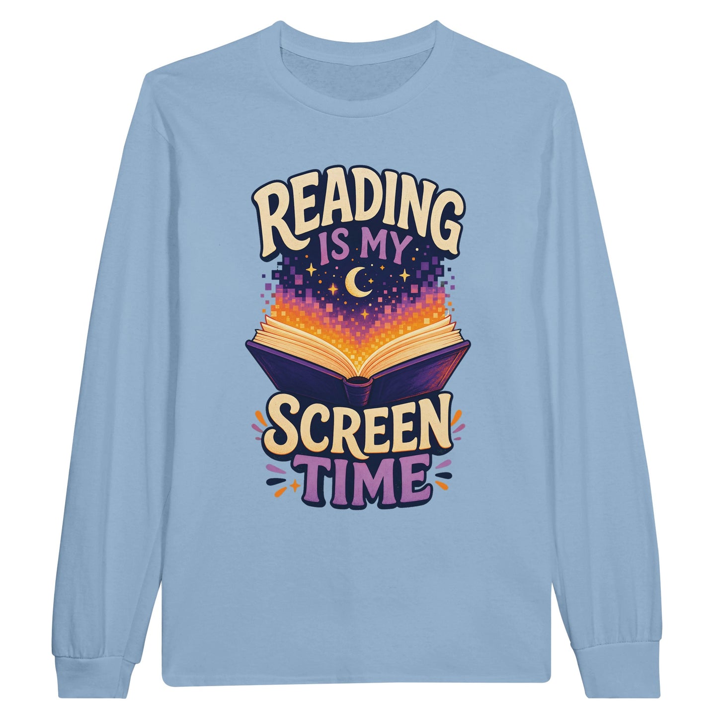 Reading Is My Screen Time Book Graphic Long-Sleeve T-shirt — product view 8