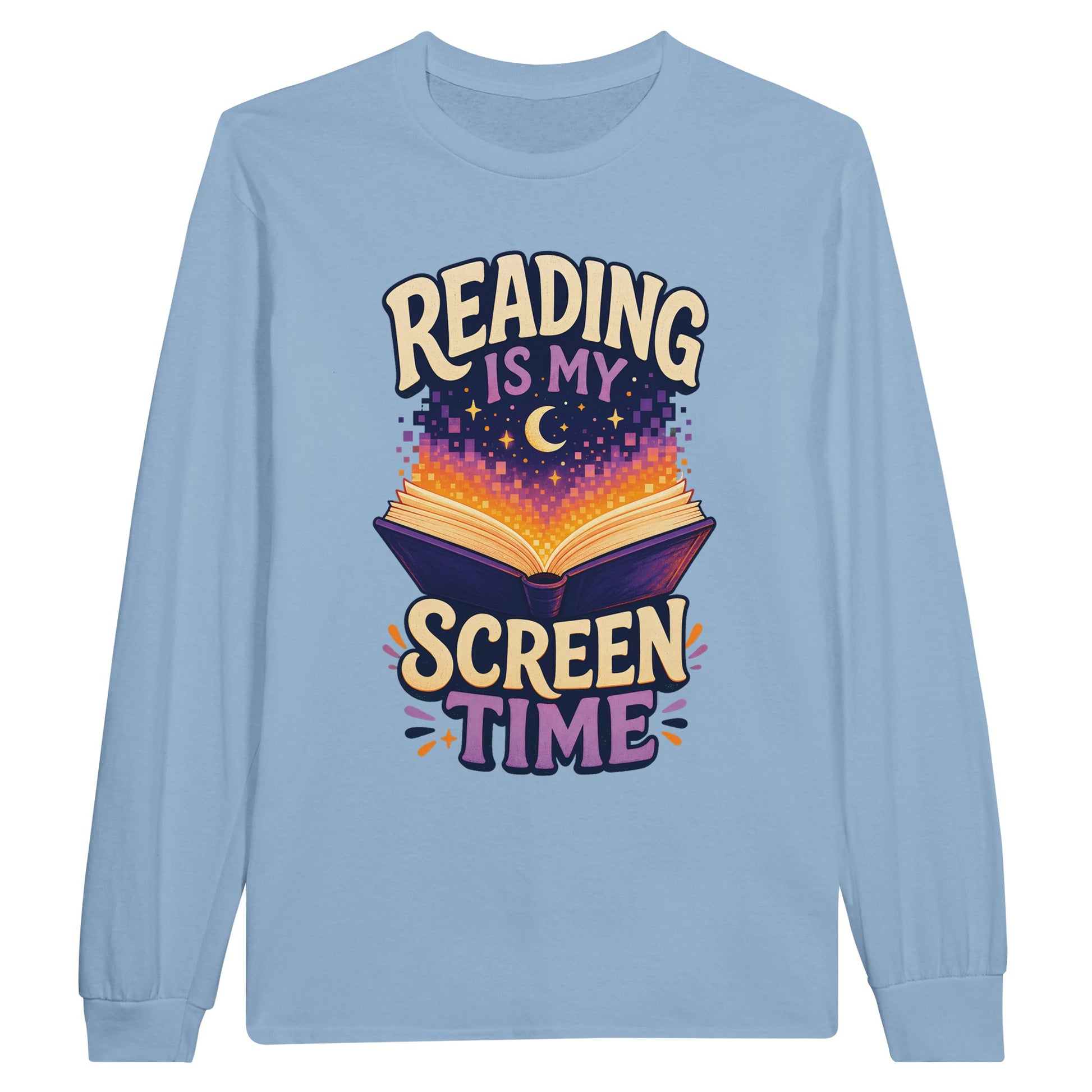 Reading Is My Screen Time Book Graphic Long-Sleeve T-shirt — product view 8