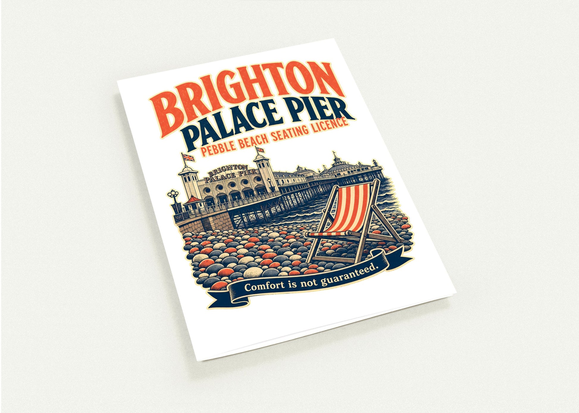 Brighton Pebble Beach Seating Licence Greeting Card Pack — product view 4