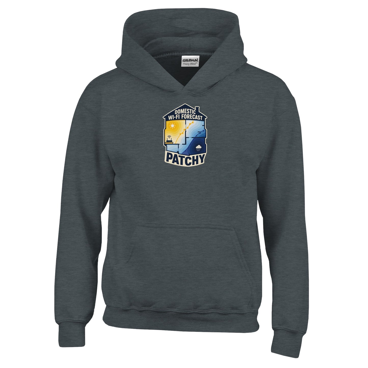 Domestic Wi-Fi Forecast Patchy Kids' Hoodie — product view 9