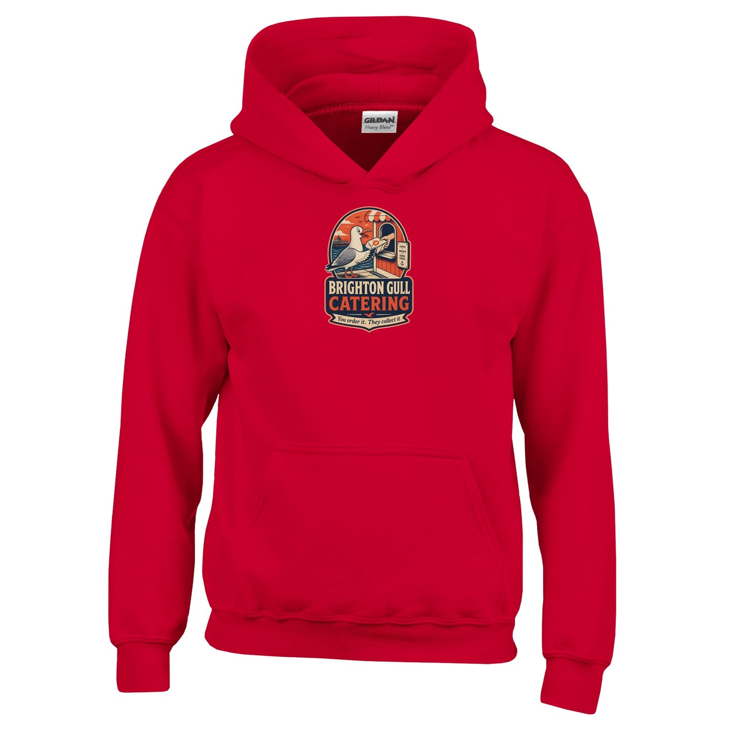 Brighton Gull Catering — Illustrated Kids' Hoodie — product view 6