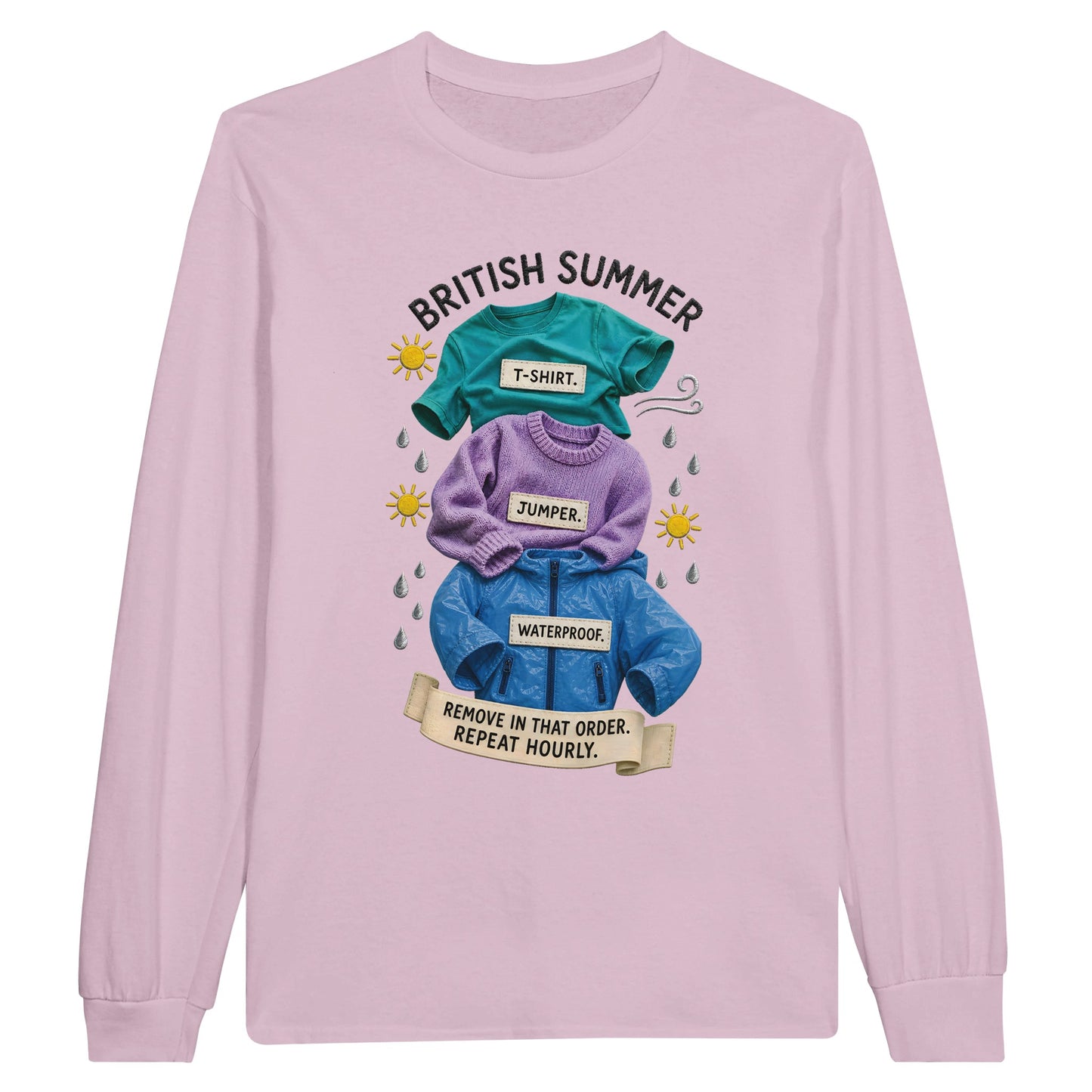 British Summer: Repeat Layers Hourly Long-Sleeve T-shirt — product view 6