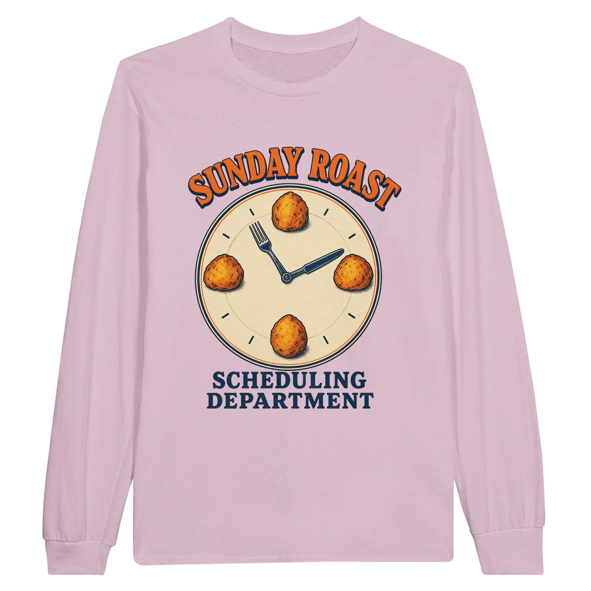 Sunday Roast Scheduling Department Long-Sleeve T-shirt — product view 5