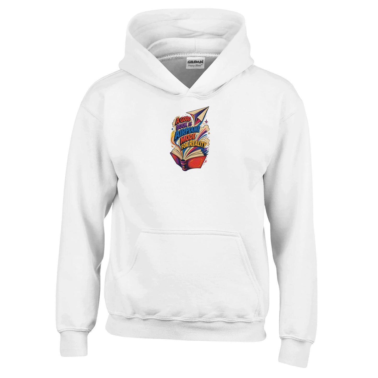 A Good Book Is Airplane Mode for Reality Kids' Hoodie — product view 1