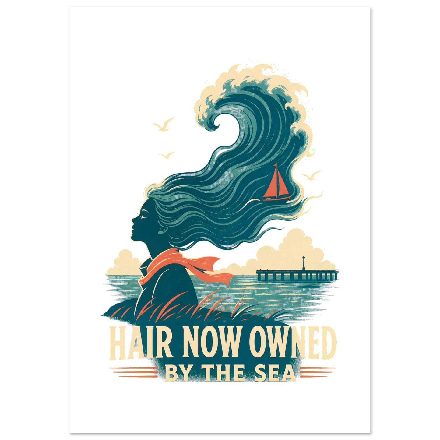 Hair Now Owned by the Sea Poster — product view 2