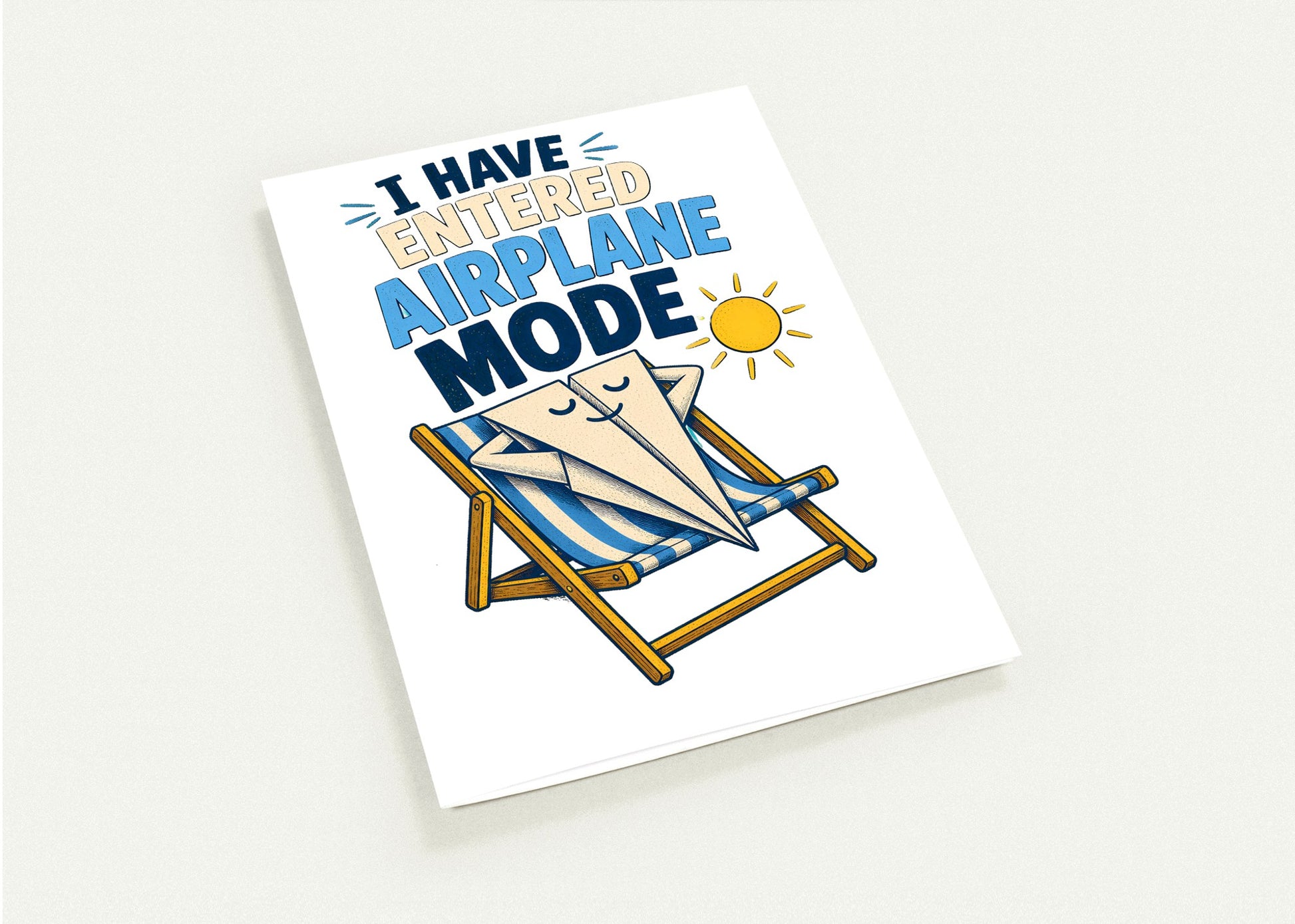 I Have Entered Airplane Mode Graphic Greeting Card Pack — product view 4