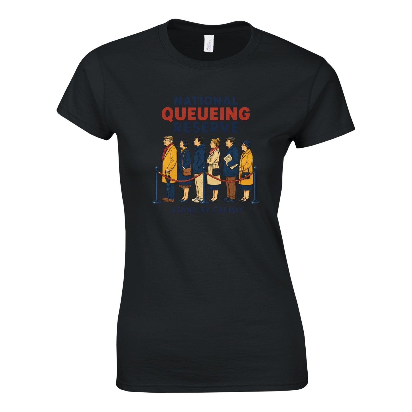 National Queueing Reserve – British Queue Graphic Women's T-shirt — product view 9