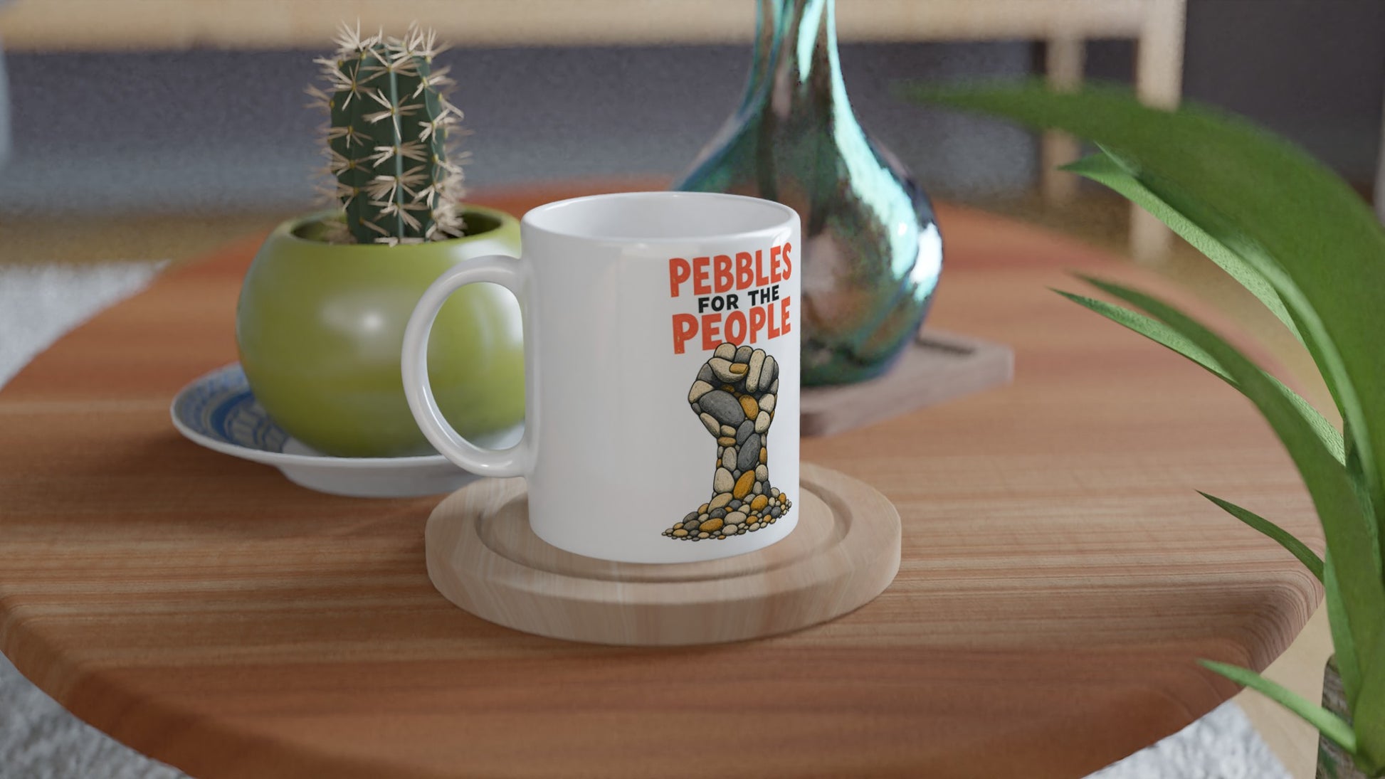 Pebbles for the People Graphic Mug — product view 3