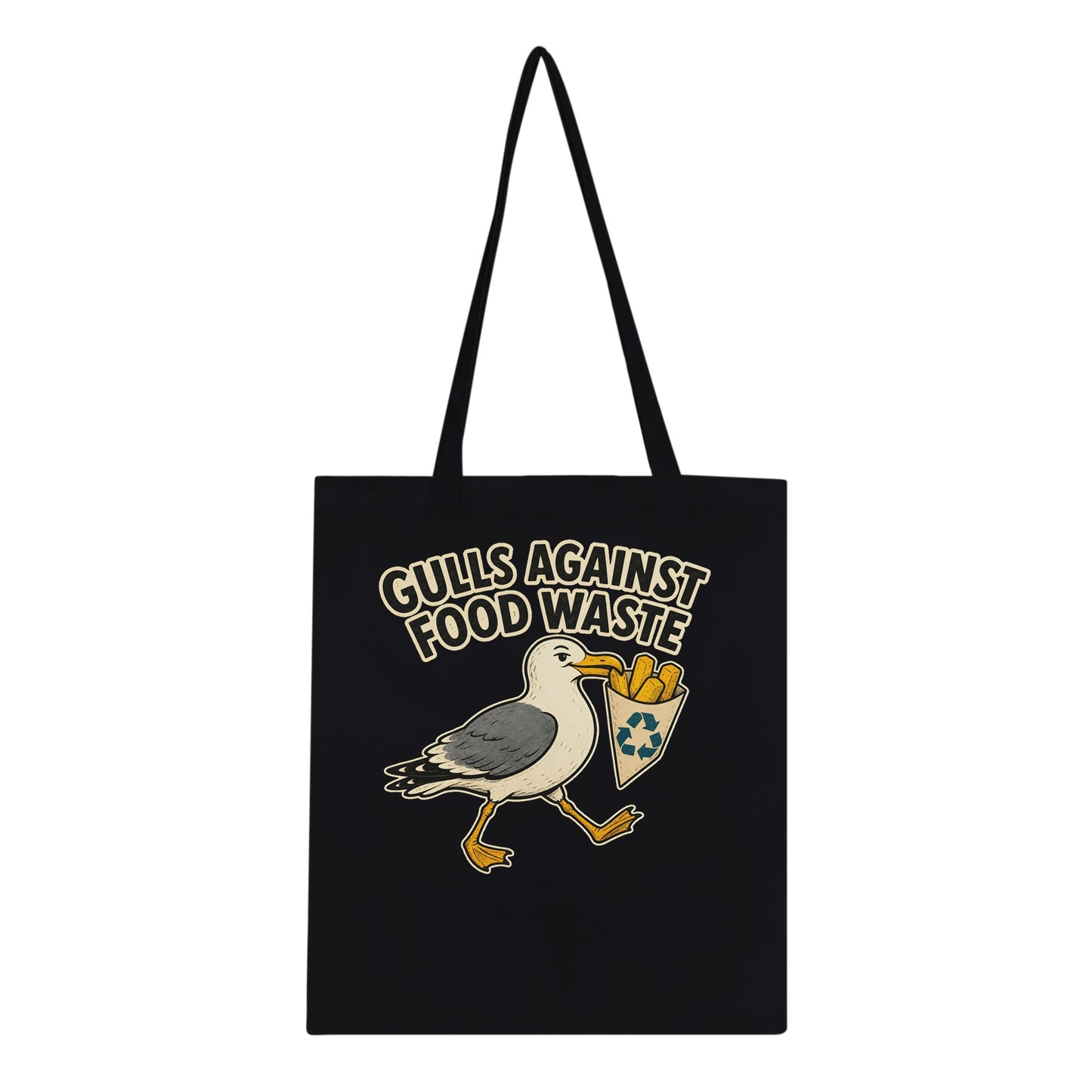 Gulls Against Food Waste Graphic Tote Bag — product view 3
