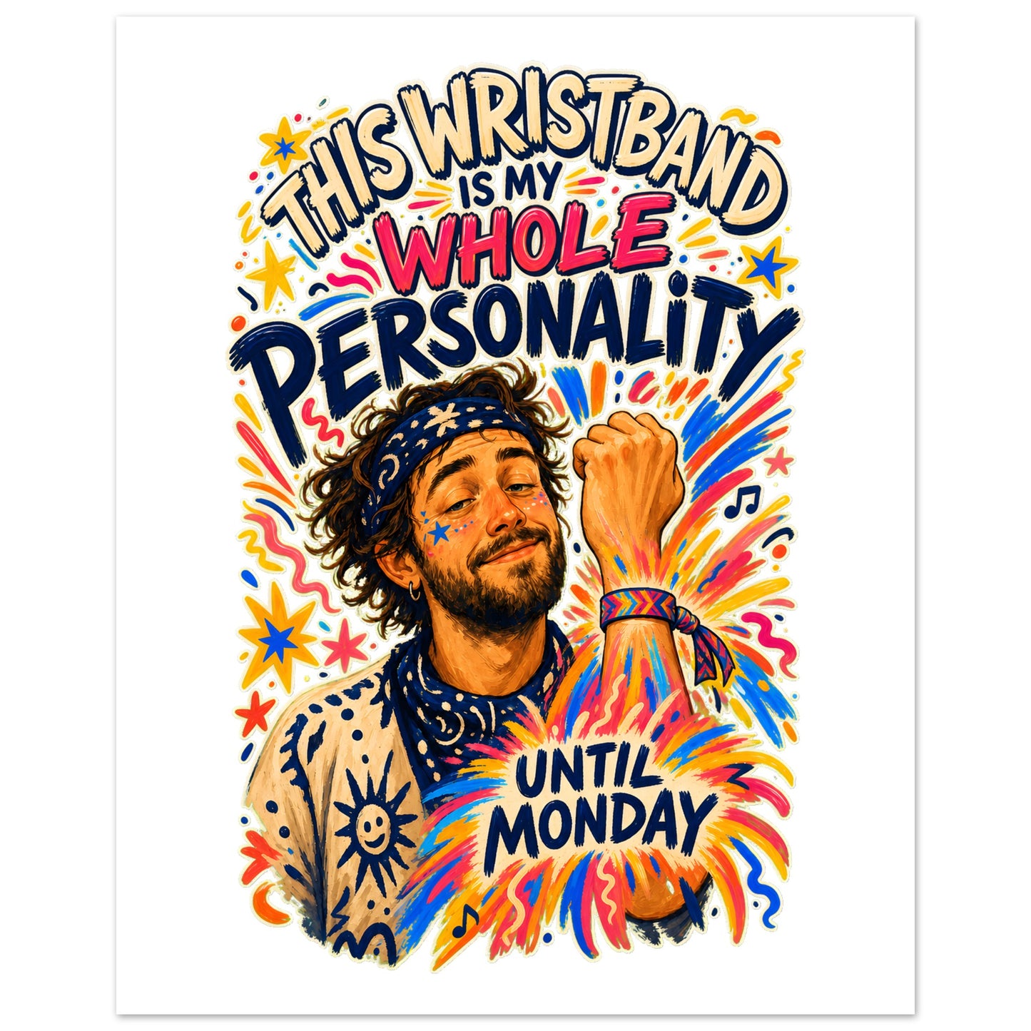 This Wristband Is My Whole Personality Until Monday Poster — product view 3