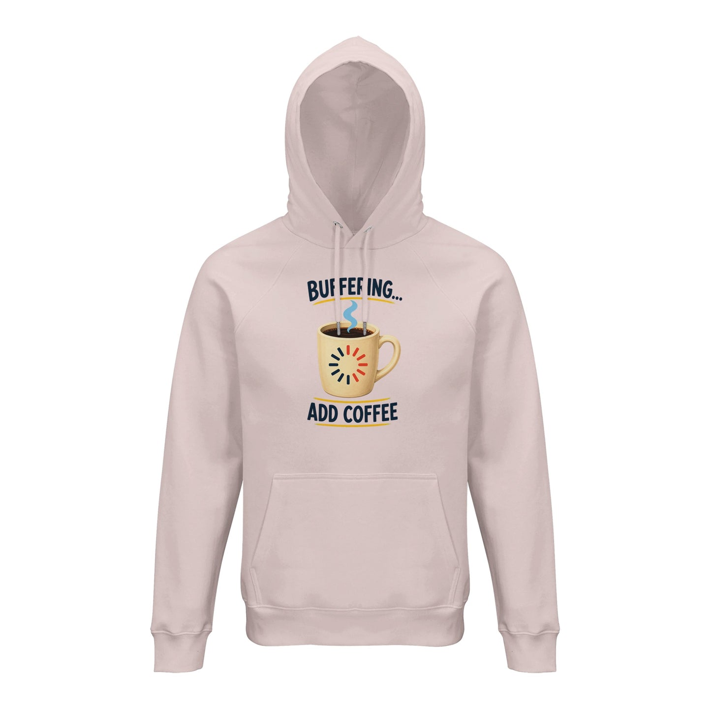 Buffering Brew — Add Coffee Tech Graphic Hoodie — product view 2