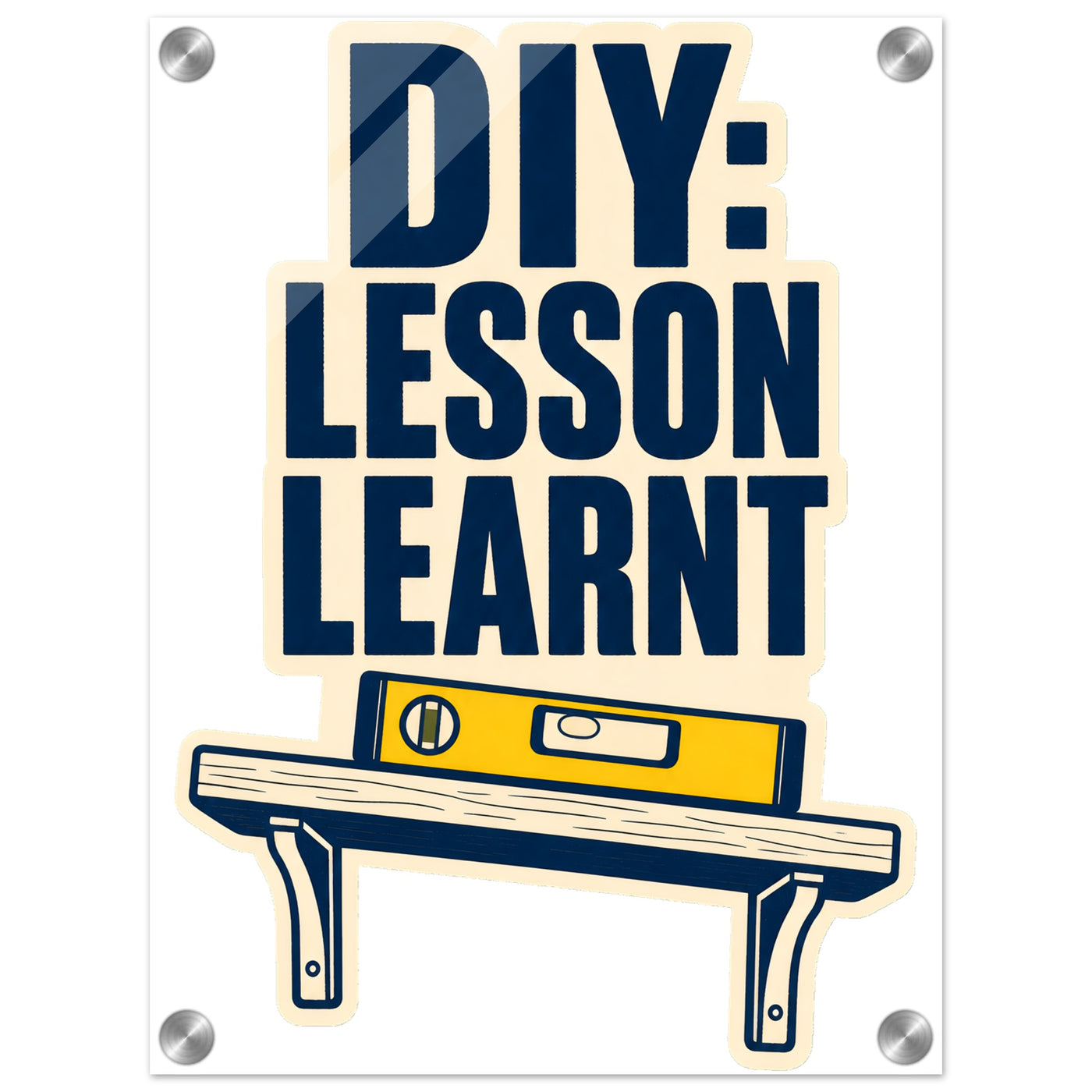 DIY: Lesson Learnt Wonky Shelf Graphic Acrylic Print