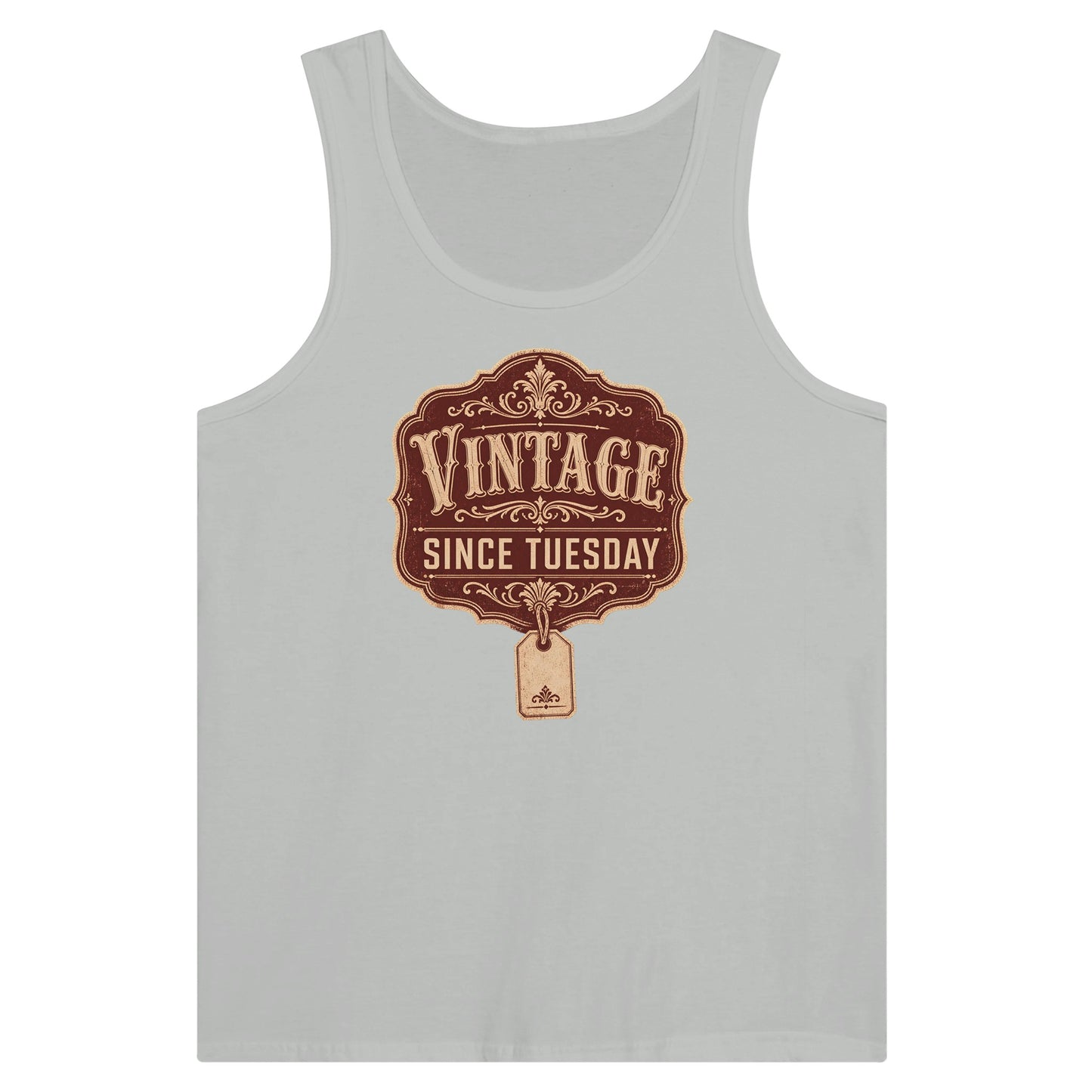 Vintage Since Tuesday Premium Unisex Tank Top — product view 5