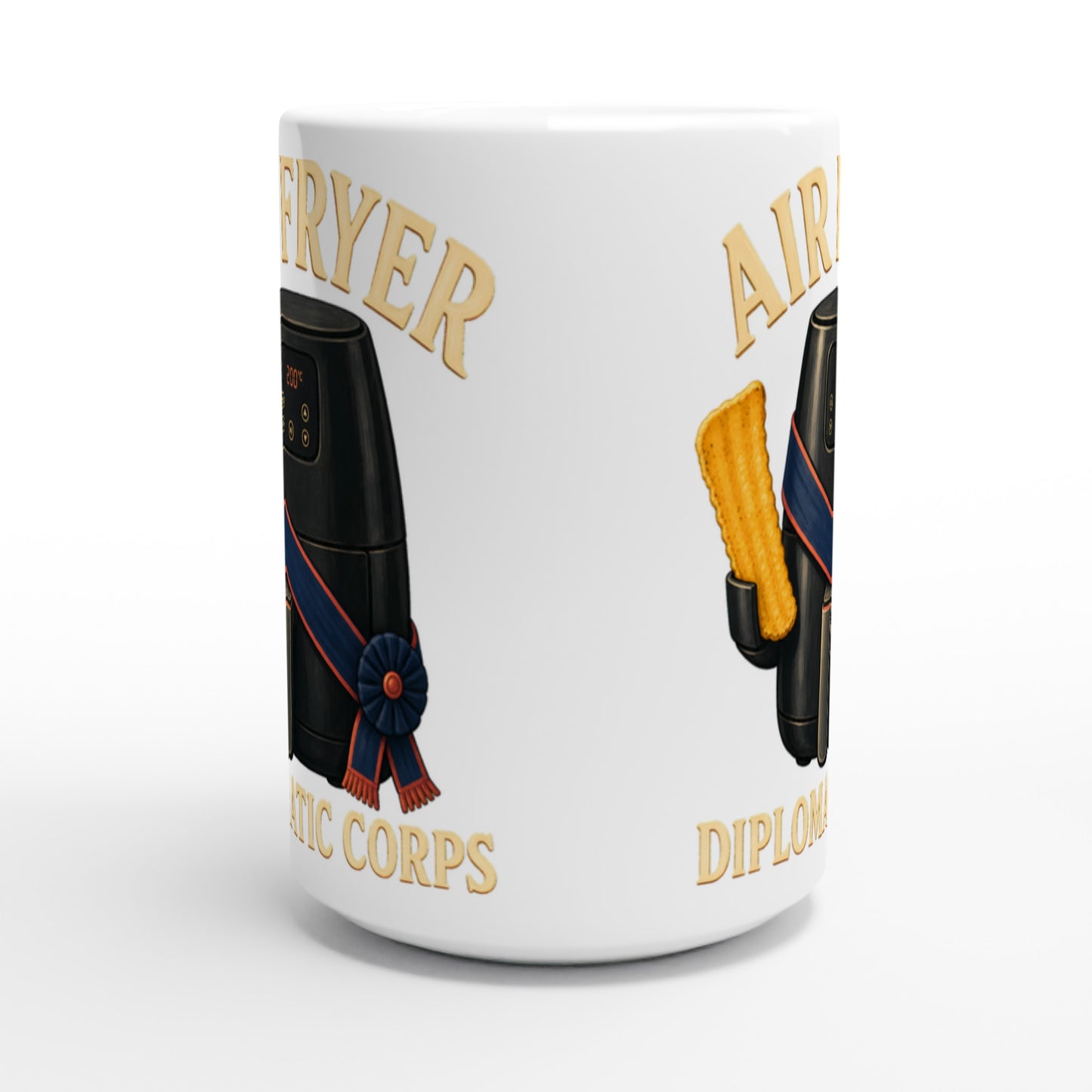 Air Fryer Diplomatic Corps Large Mug — product view 2